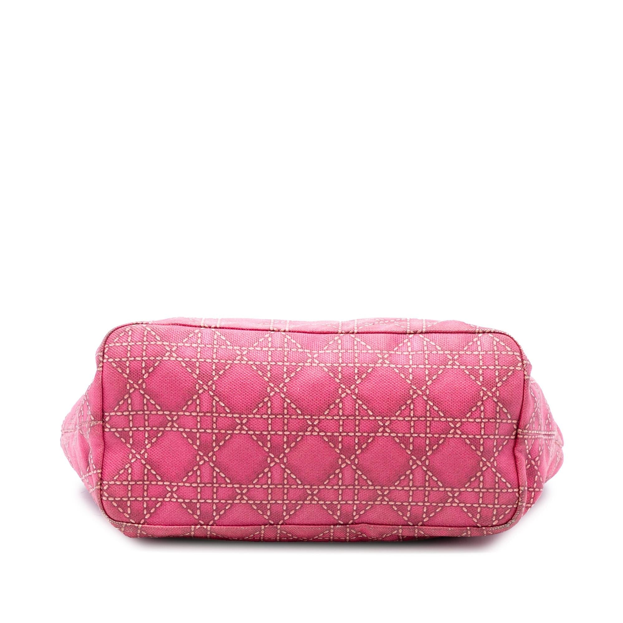 Dior Canvas Cannage Print Cherie Shopper Tote