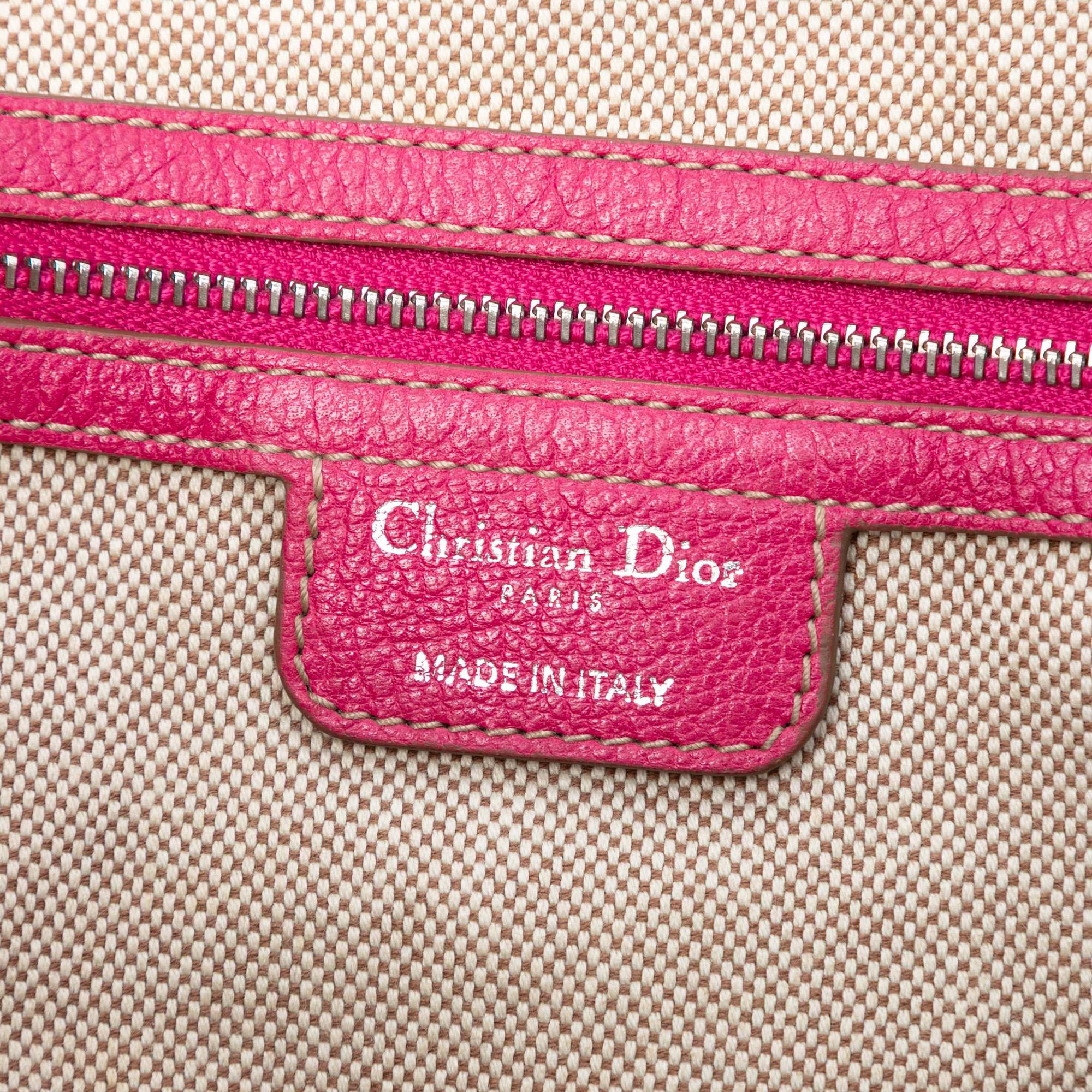 Dior Canvas Cannage Print Cherie Shopper Tote