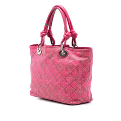 Dior Canvas Cannage Print Cherie Shopper Tote