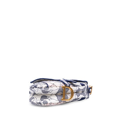 Dior Canvas Embroidered Around the World Saddle Bag