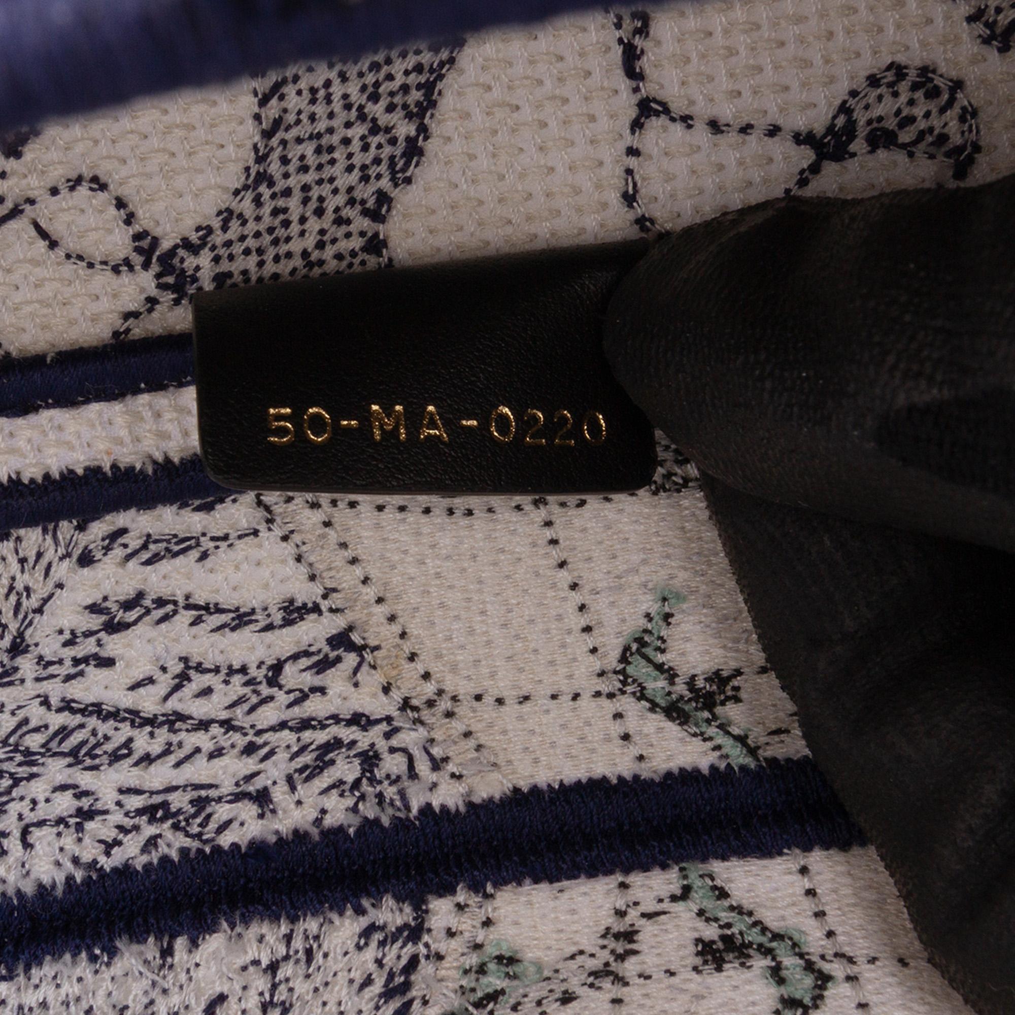 Dior Canvas Embroidered Around the World Saddle Bag