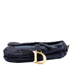 Dior Canvas Embroidered Camouflage Saddle Bag