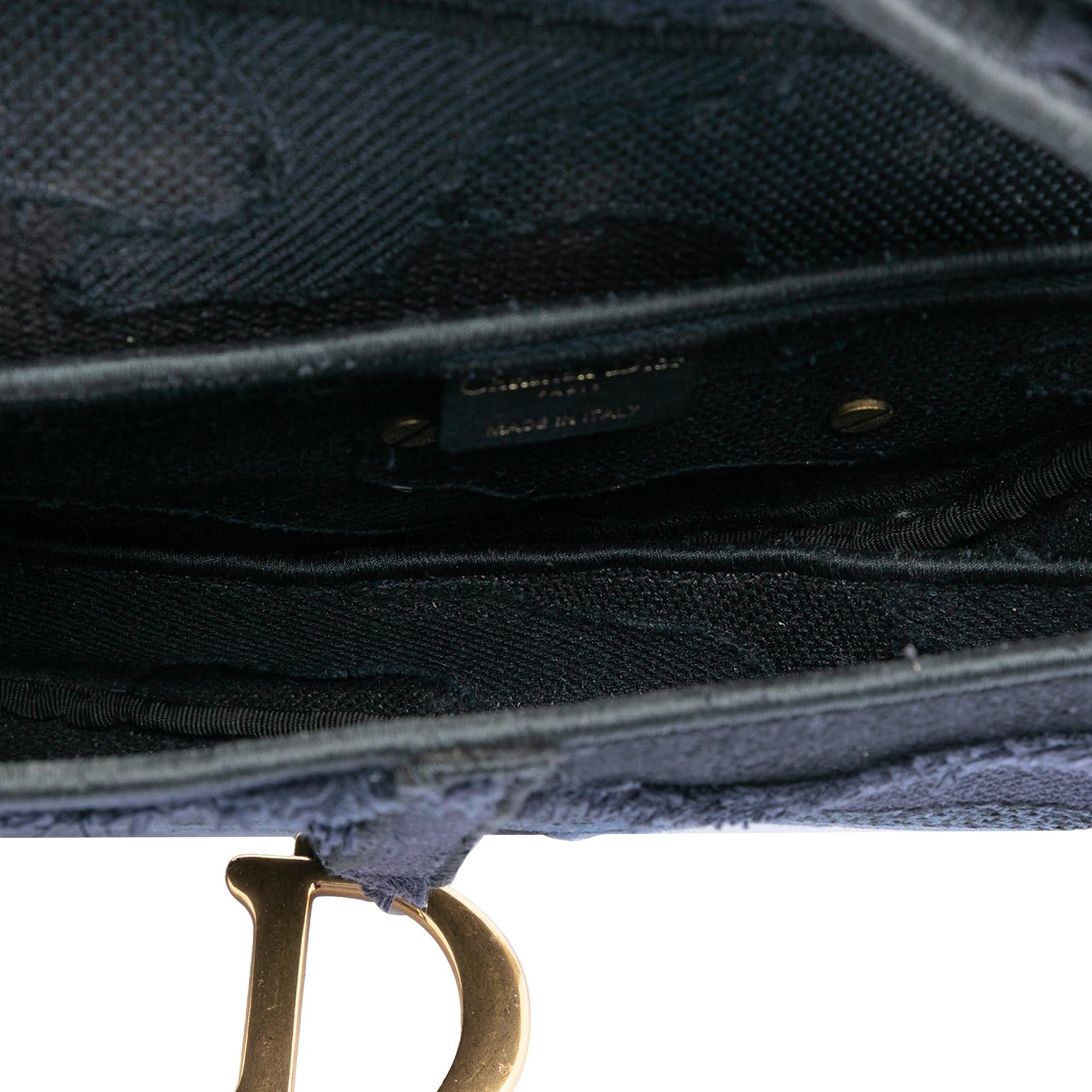 Dior Canvas Embroidered Camouflage Saddle Bag
