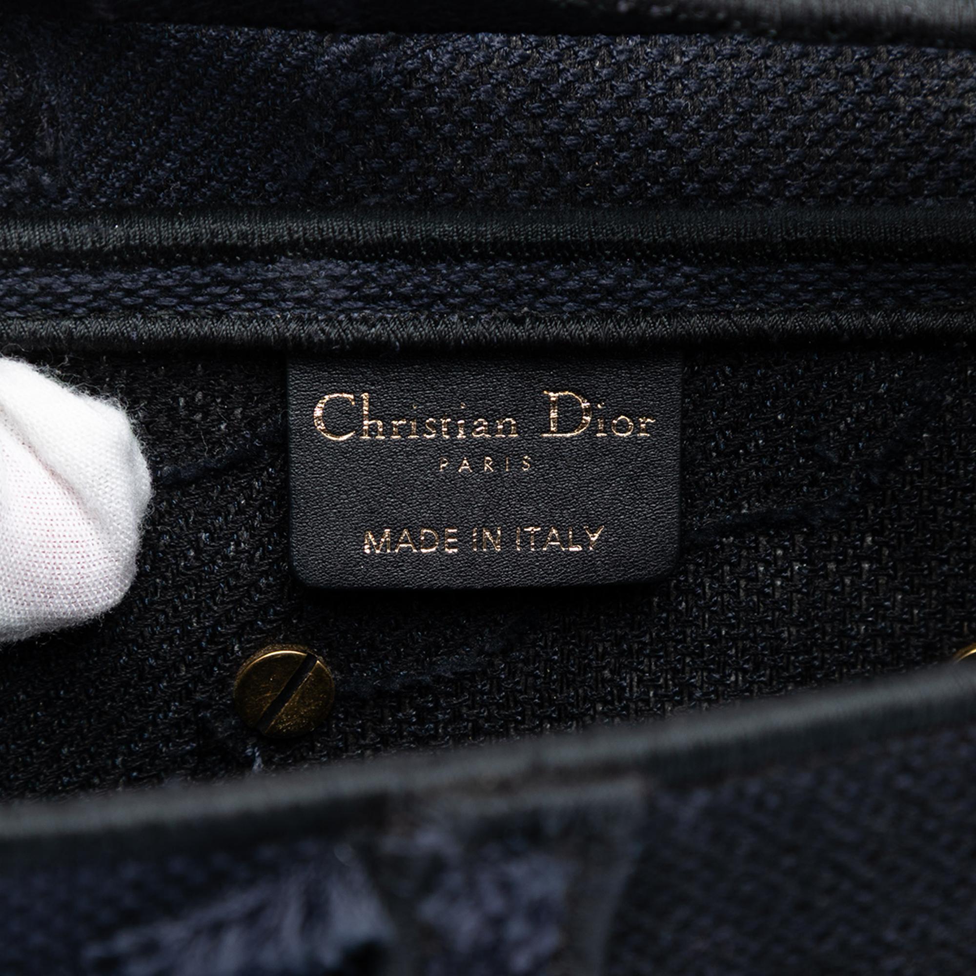 Dior Canvas Embroidered Camouflage Saddle Bag