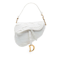 Dior Canvas Embroidered Camouflage Saddle Bag