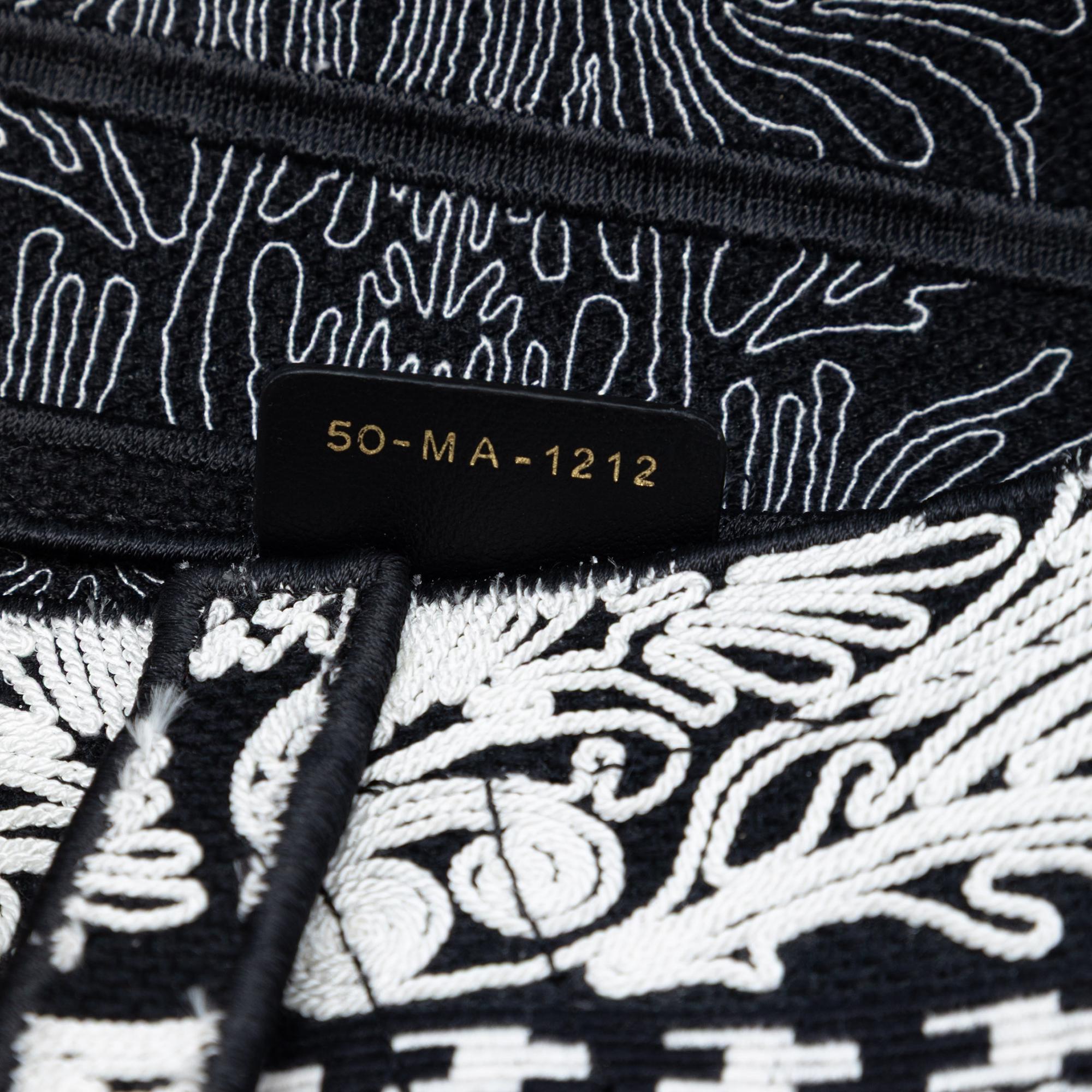 Dior Canvas Embroidered Ornamental Cornely Saddle Bag