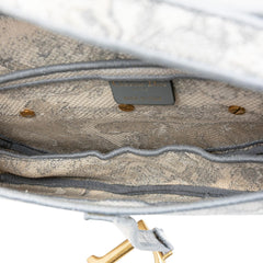 Dior Canvas Embroidered Toile de Jouy Saddle Bag