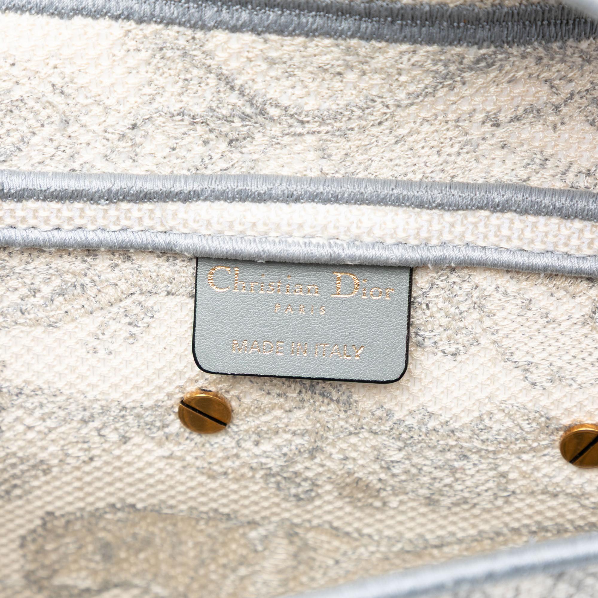 Dior Canvas Embroidered Toile de Jouy Saddle Bag