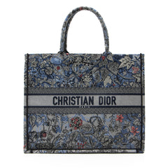 Dior Canvas Le Jardin Magique Large Book Tote