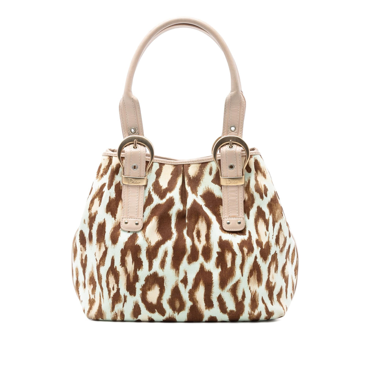 Dior Canvas Leopard Print Saint Tropez Tote