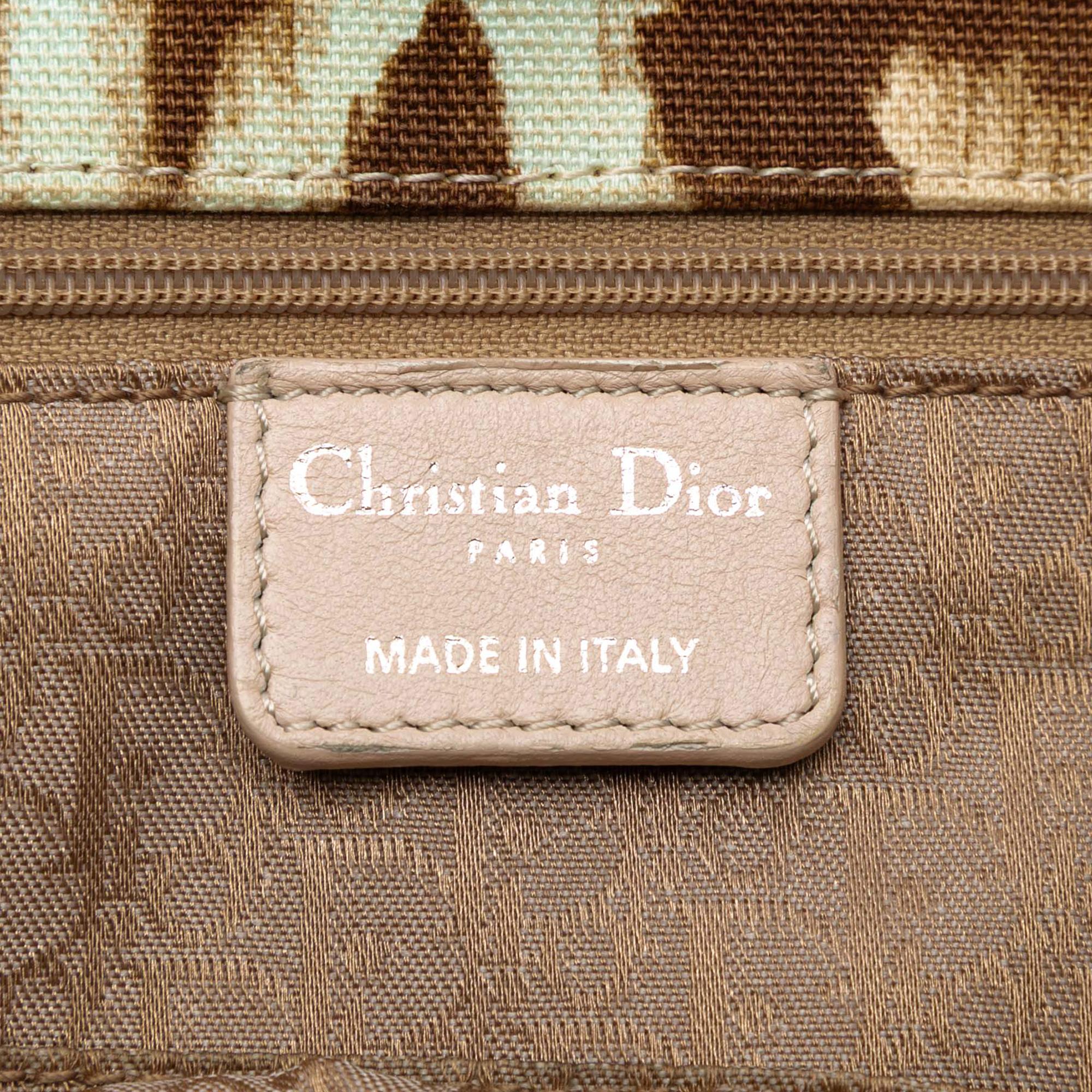 Dior Canvas Leopard Print Saint Tropez Tote