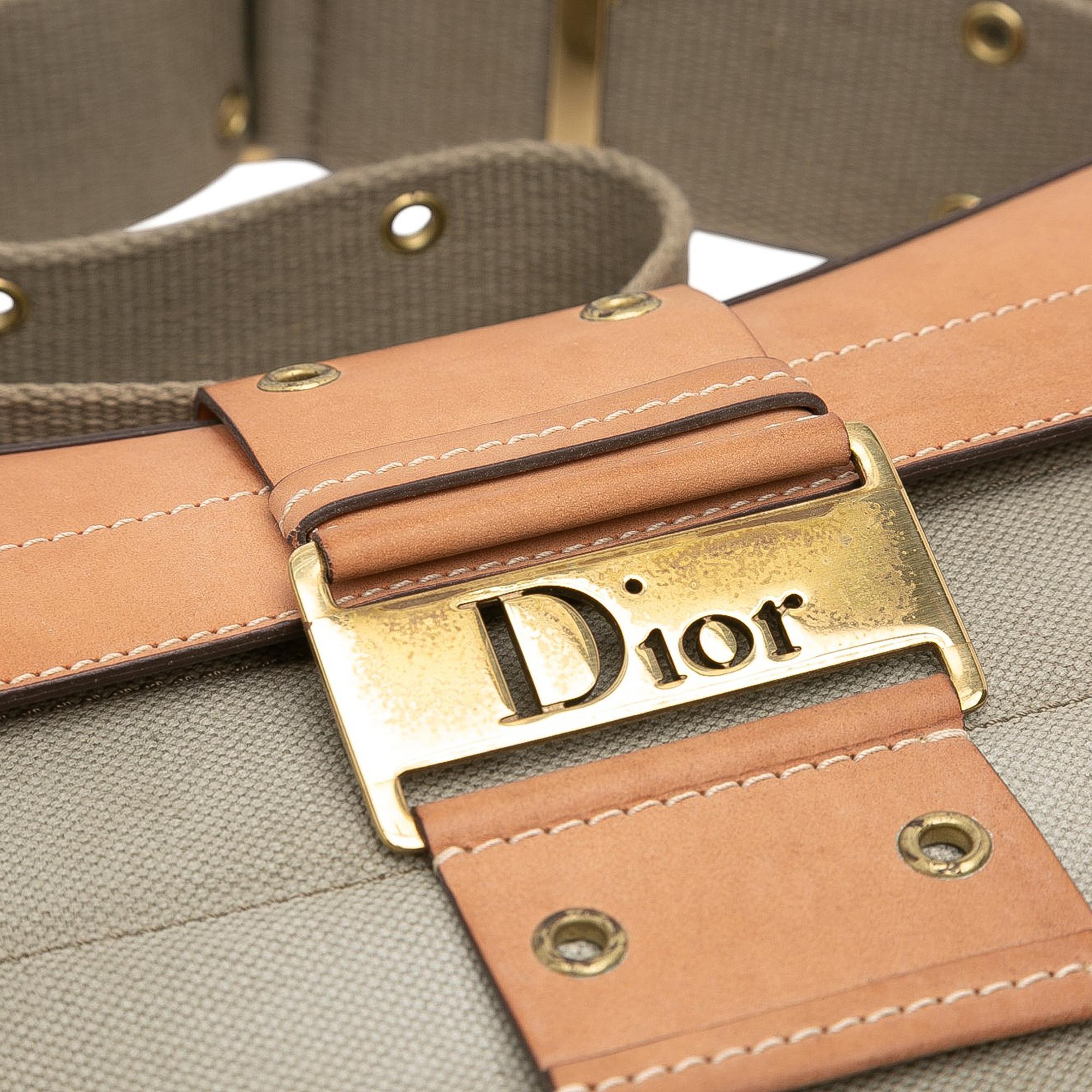 Dior Canvas and Leather Street Chic Columbus Shoulder Bag