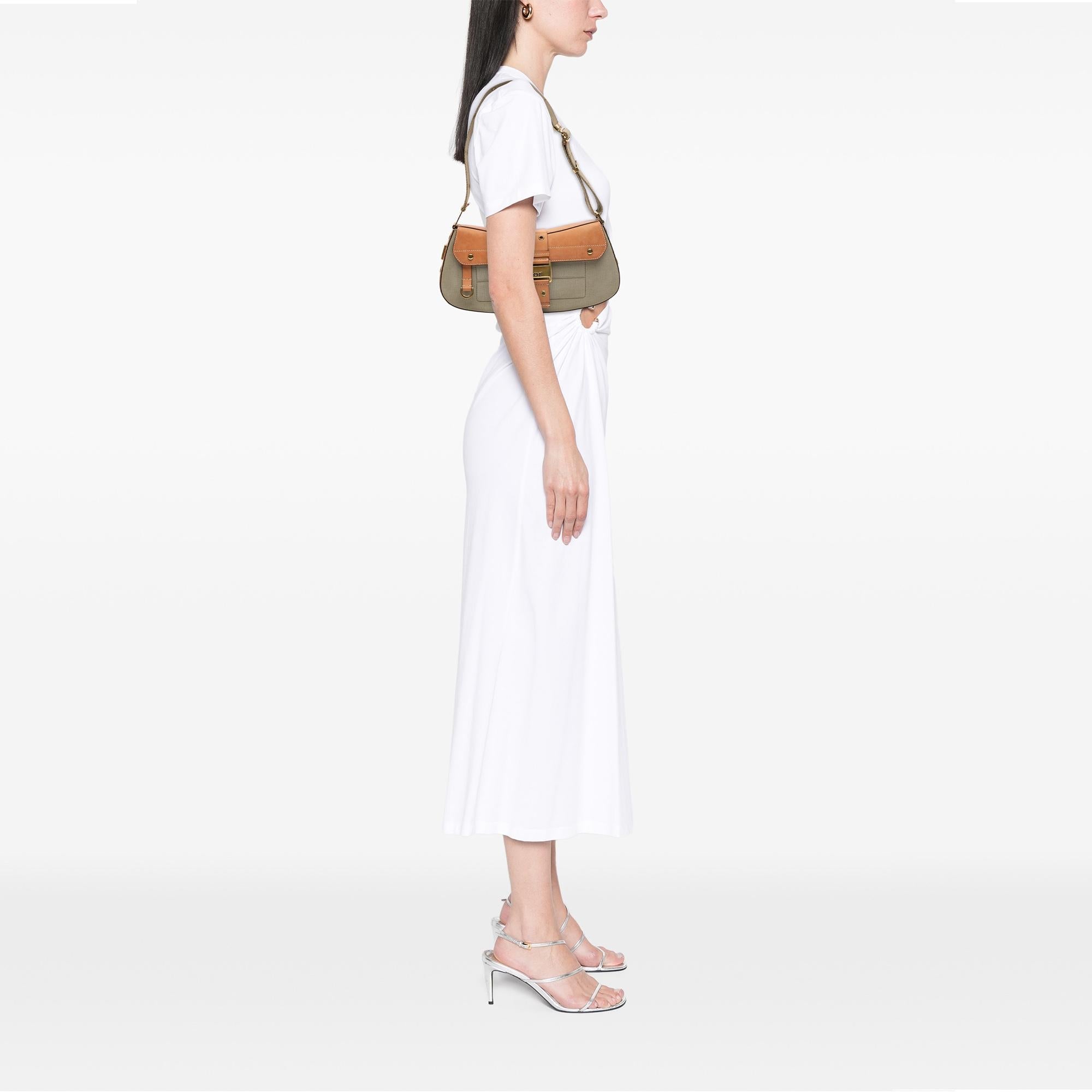 Dior Canvas and Leather Street Chic Columbus Shoulder Bag