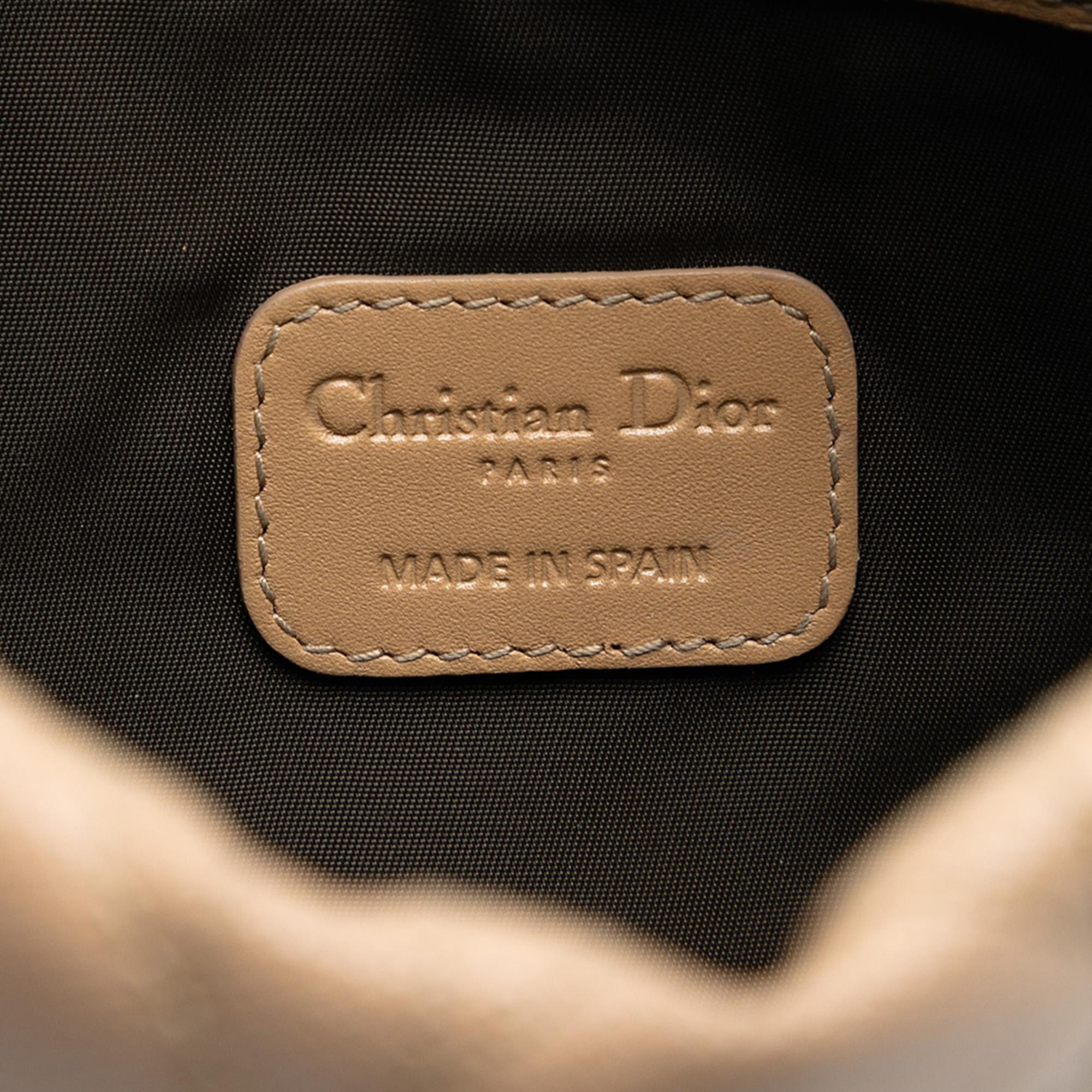 Dior Coated Canvas Cannage Lady Dior Panarea Clutch