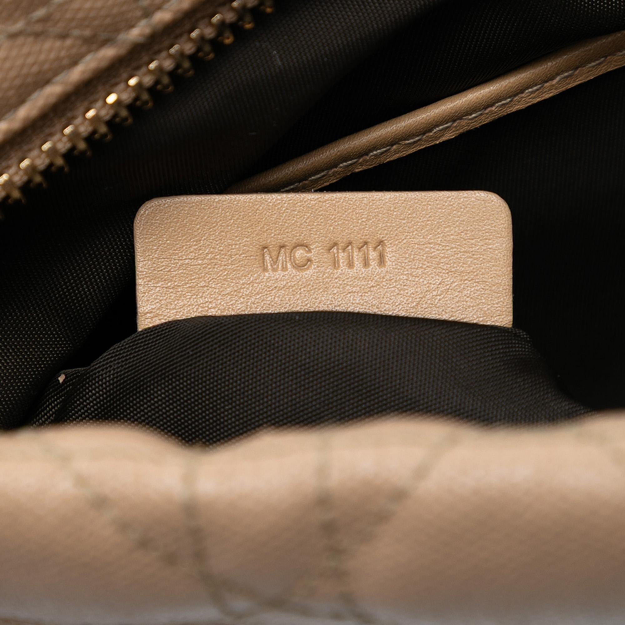 Dior Coated Canvas Cannage Lady Dior Panarea Clutch