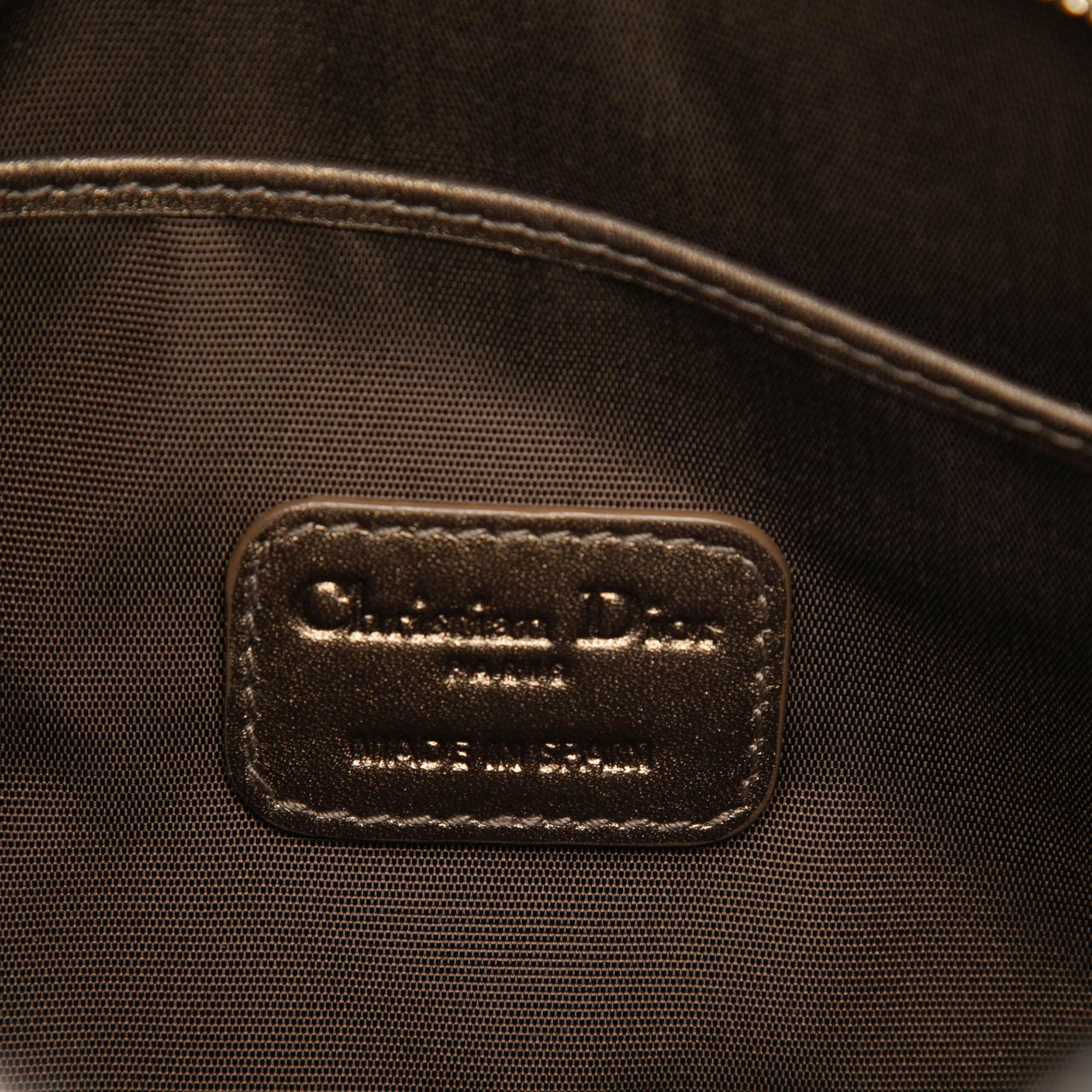 Dior Coated Canvas Cannage Lady Dior Panarea Clutch