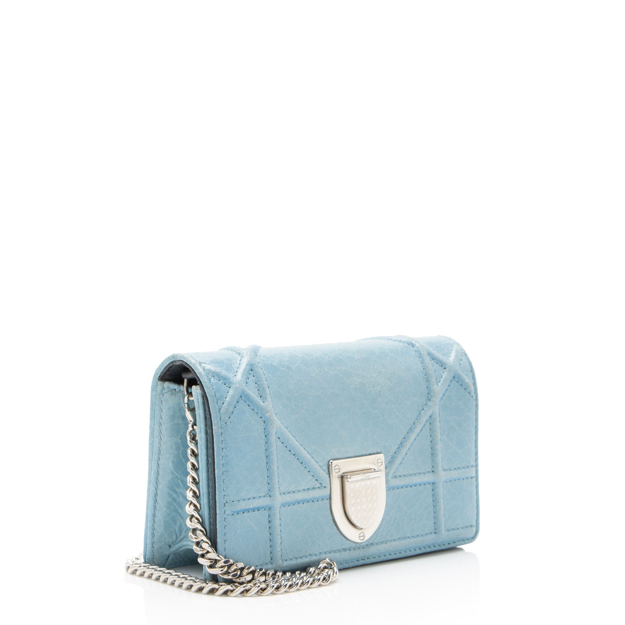 Dior Crackled Deerskin Diorama Baby Shoulder Bag