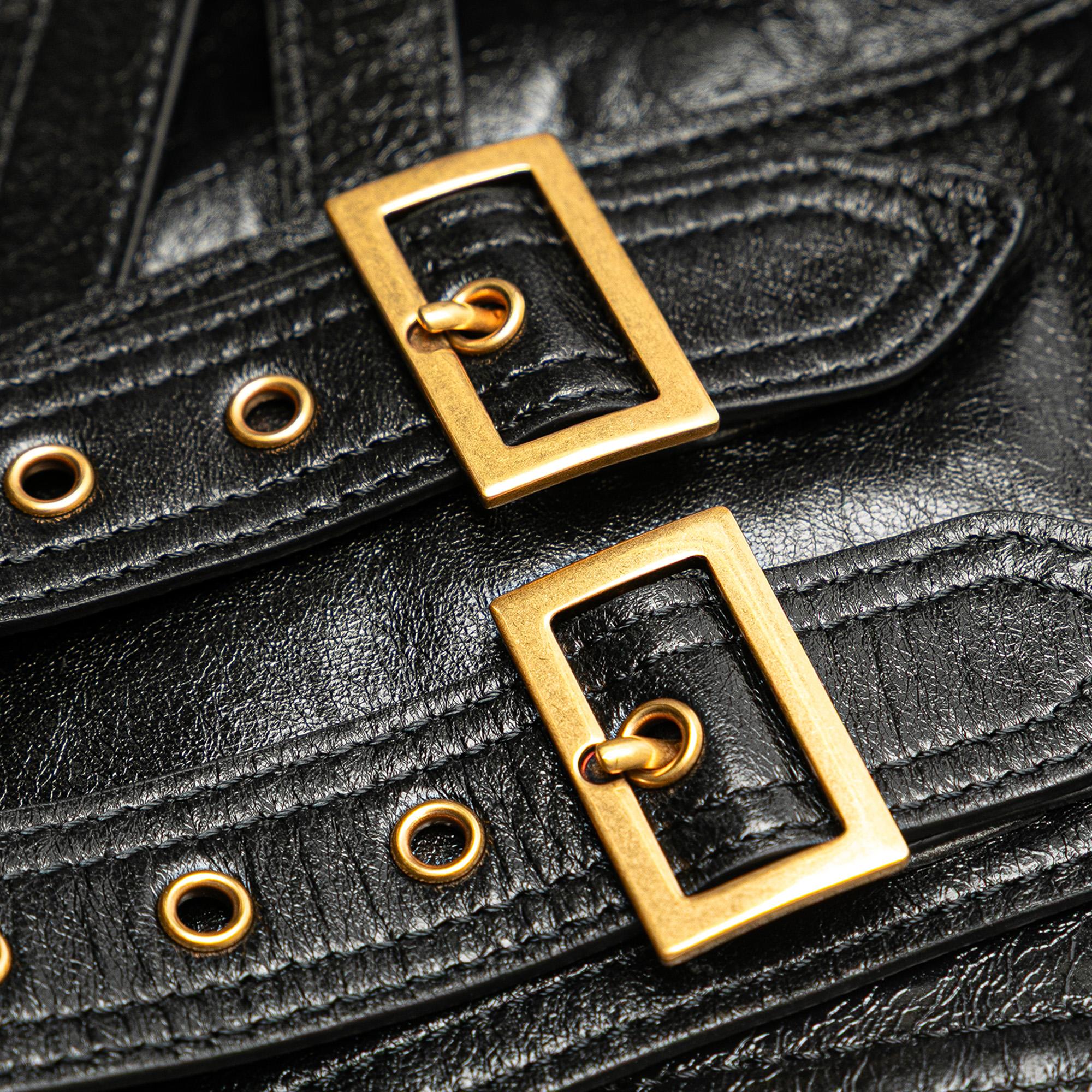 Dior Crinkled Lambskin Saddle Belt Bag
