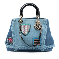 Dior Denim Patch D Light Satchel