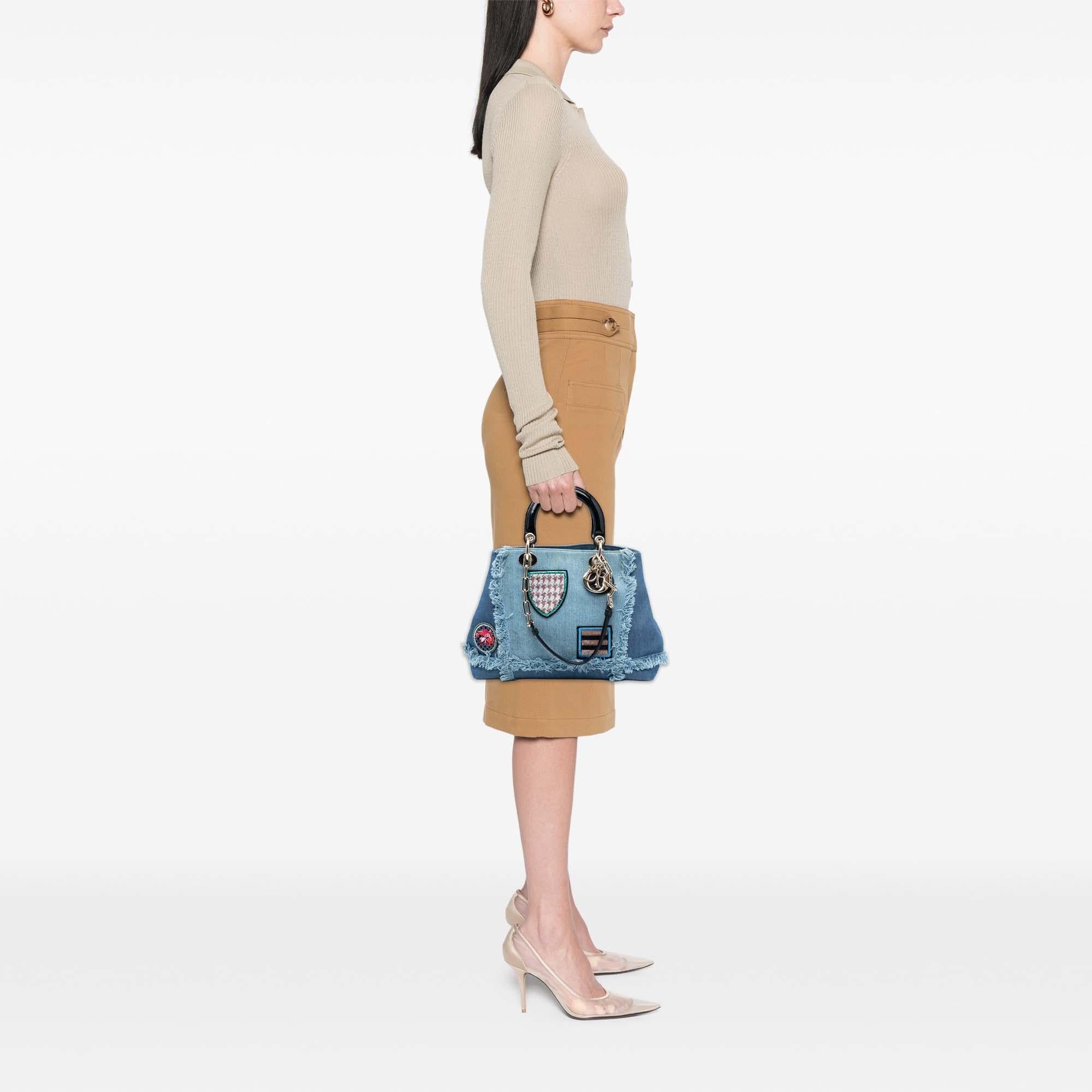Dior Denim Patch D Light Satchel