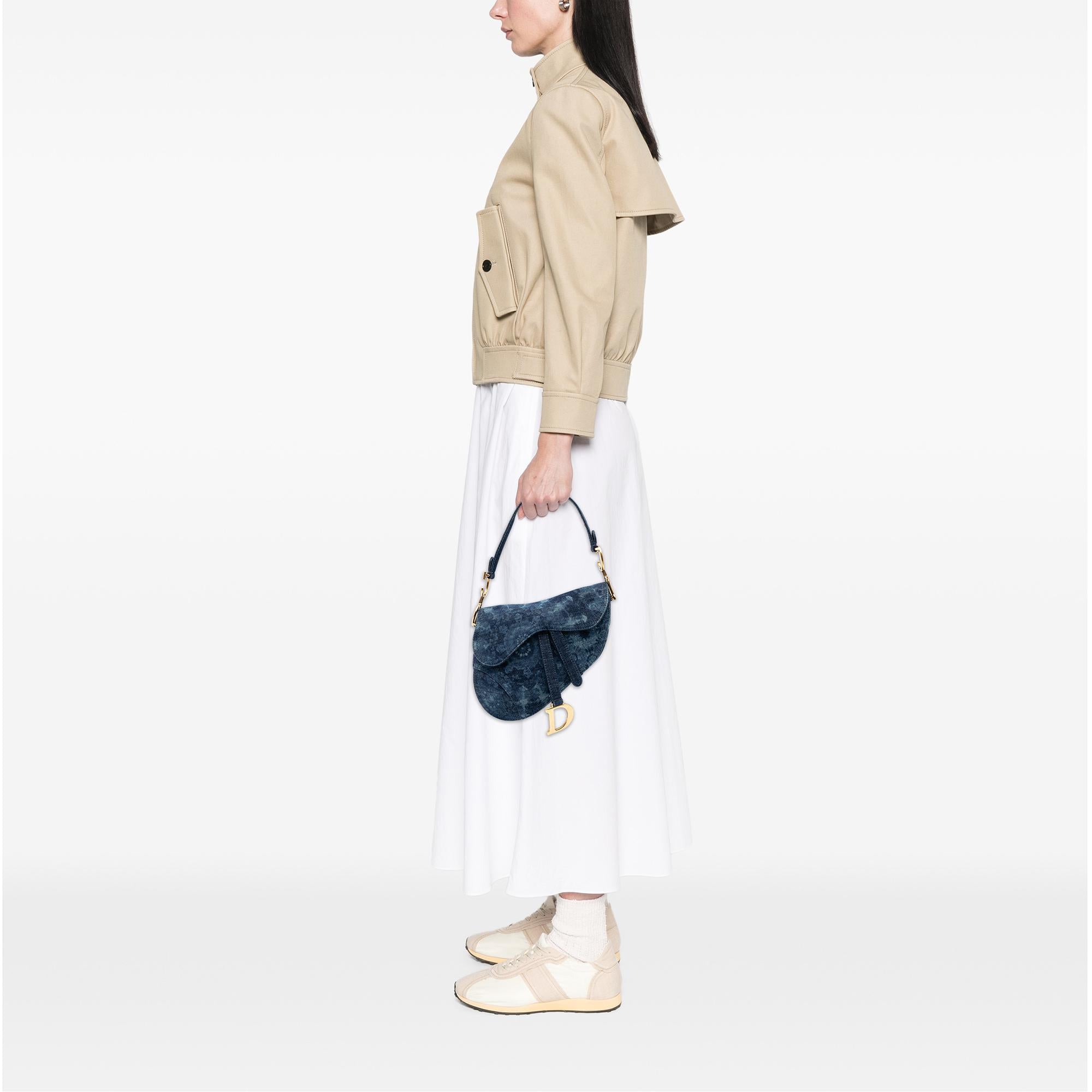 Dior Denim Tie Dye Saddle Bag