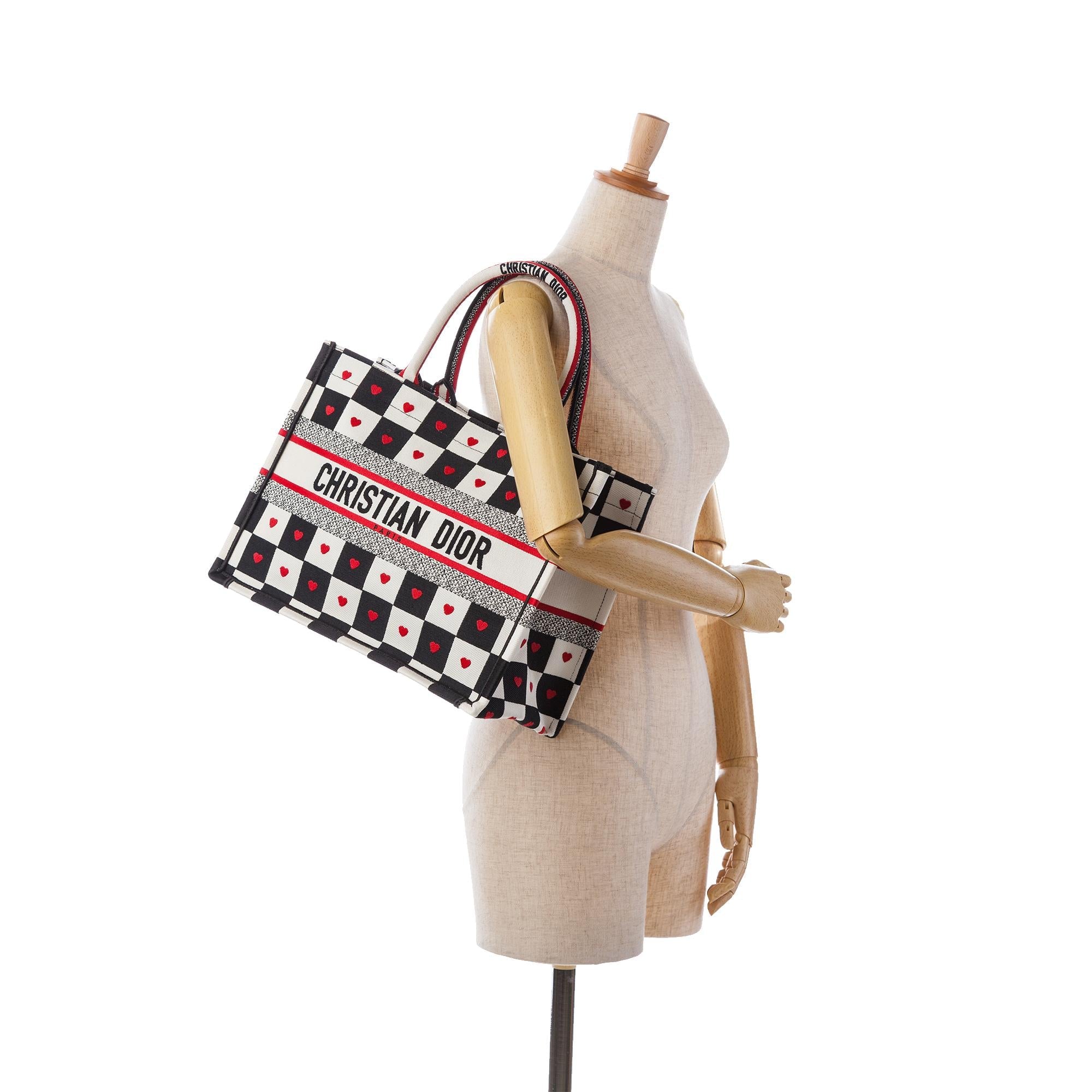 Dior DiorAmour Medium Canvas D-Chess Book Tote
