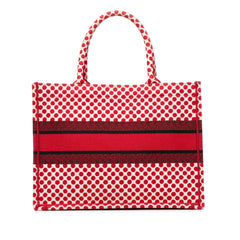 Dior DiorAmour Medium Embroidered Canvas Dots Book Tote