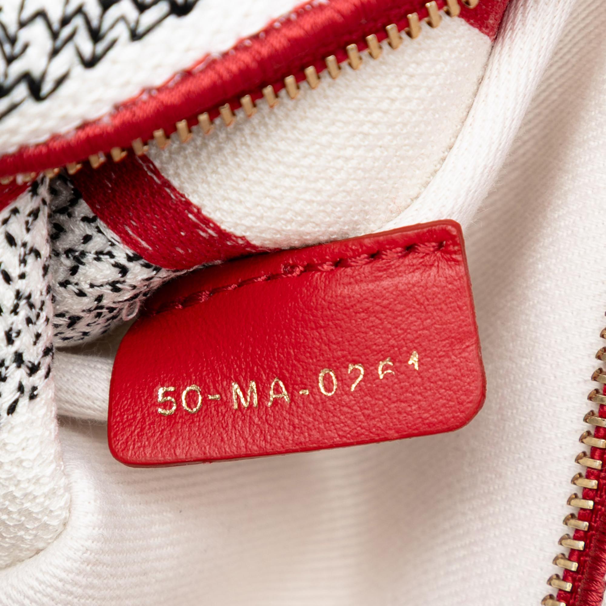 Dior DiorAmour Medium Embroidered Canvas Royale Lady D Lite