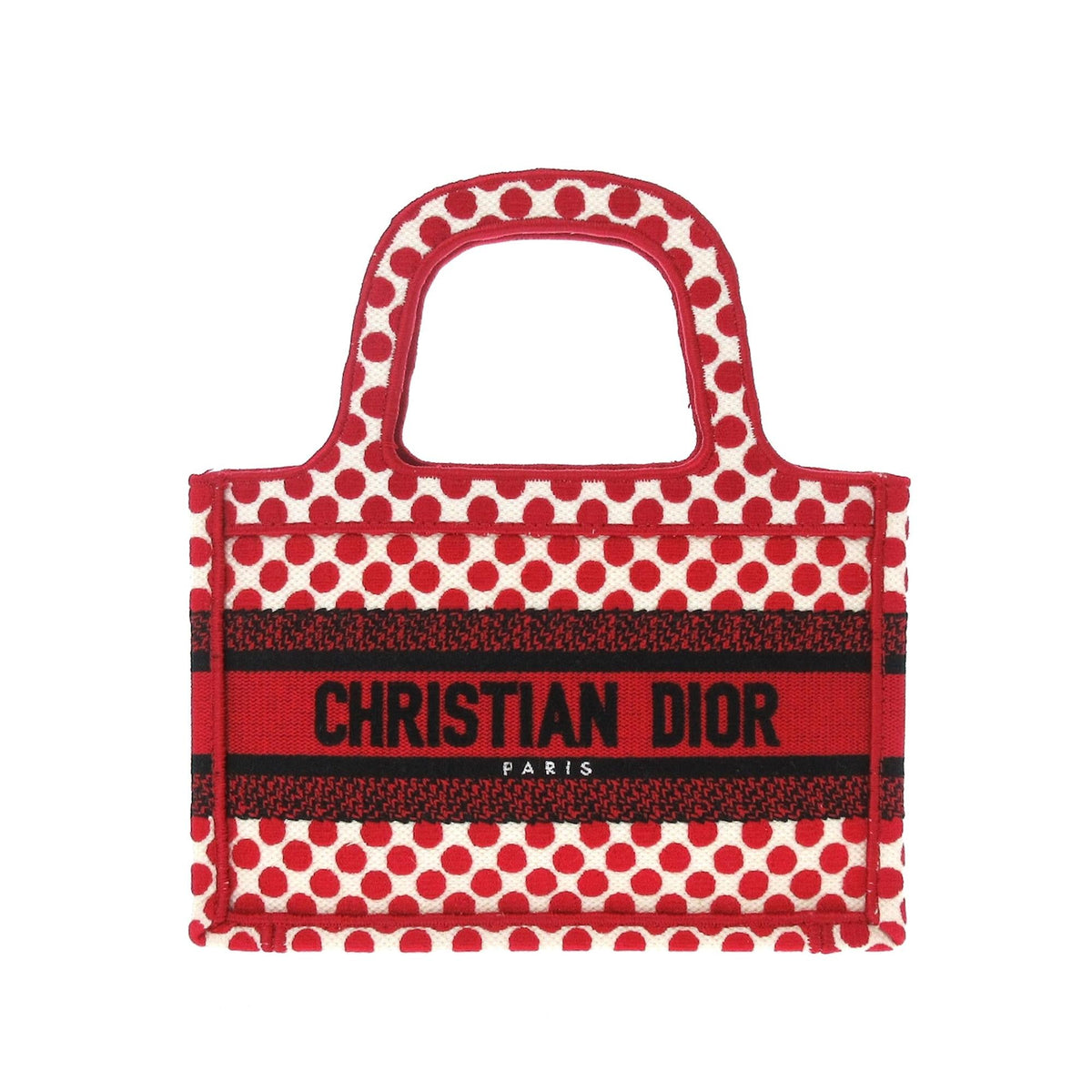 Dior DiorAmour Mini Embroidered Canvas Dots Book Tote