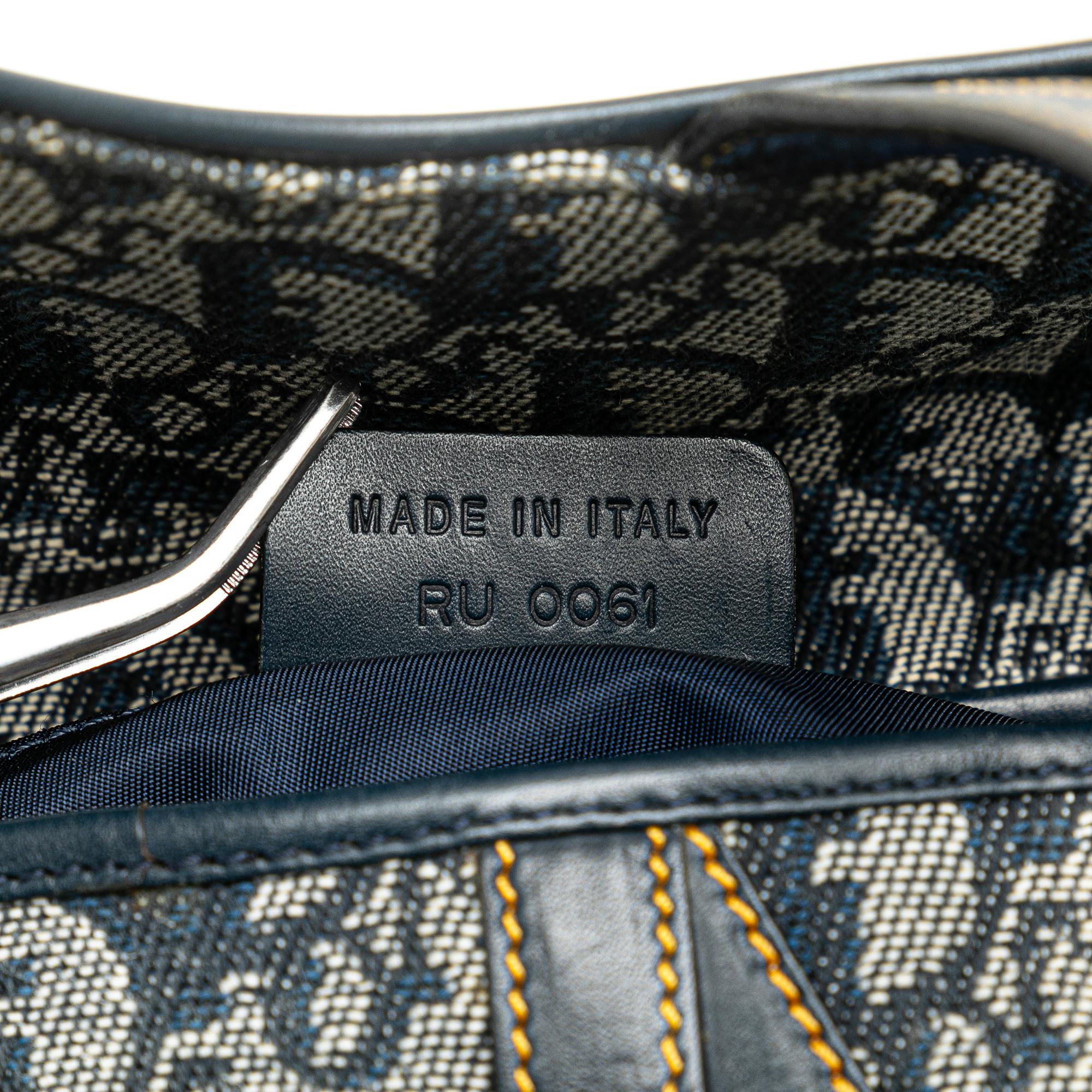 Dior Diorissimo Canvas Saddle Bag