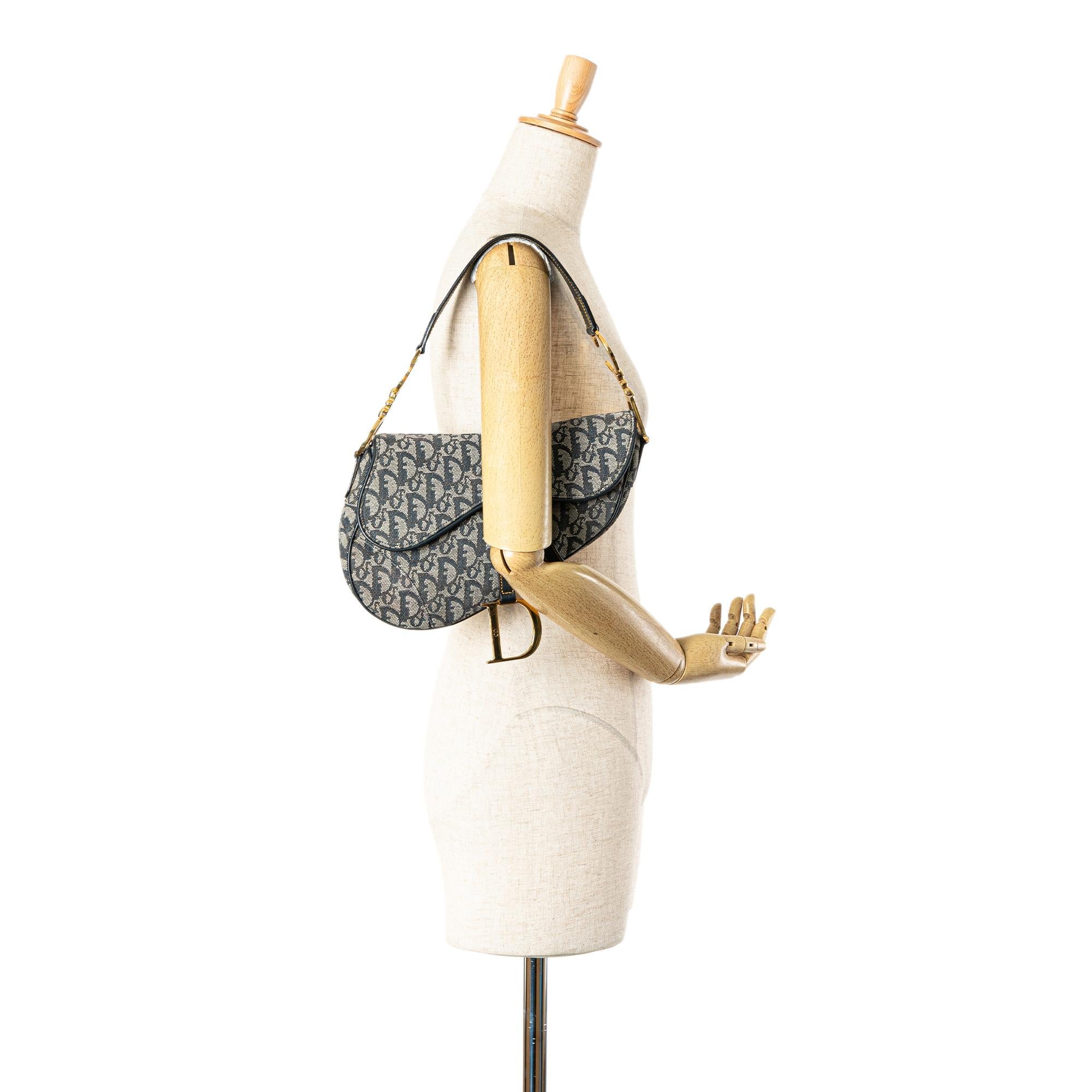 Dior Diorissimo Canvas Saddle Bag