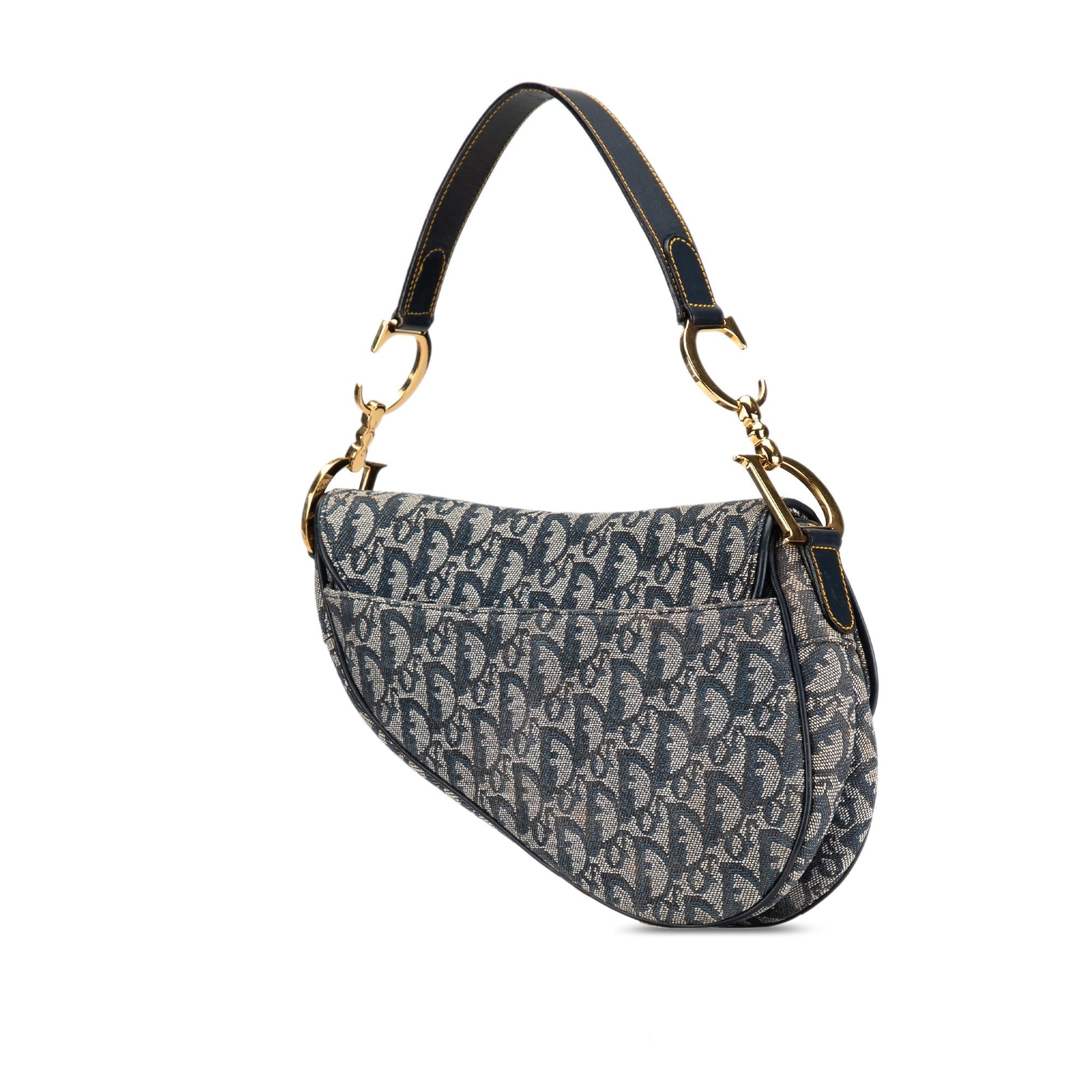 Dior Diorissimo Canvas Saddle Bag
