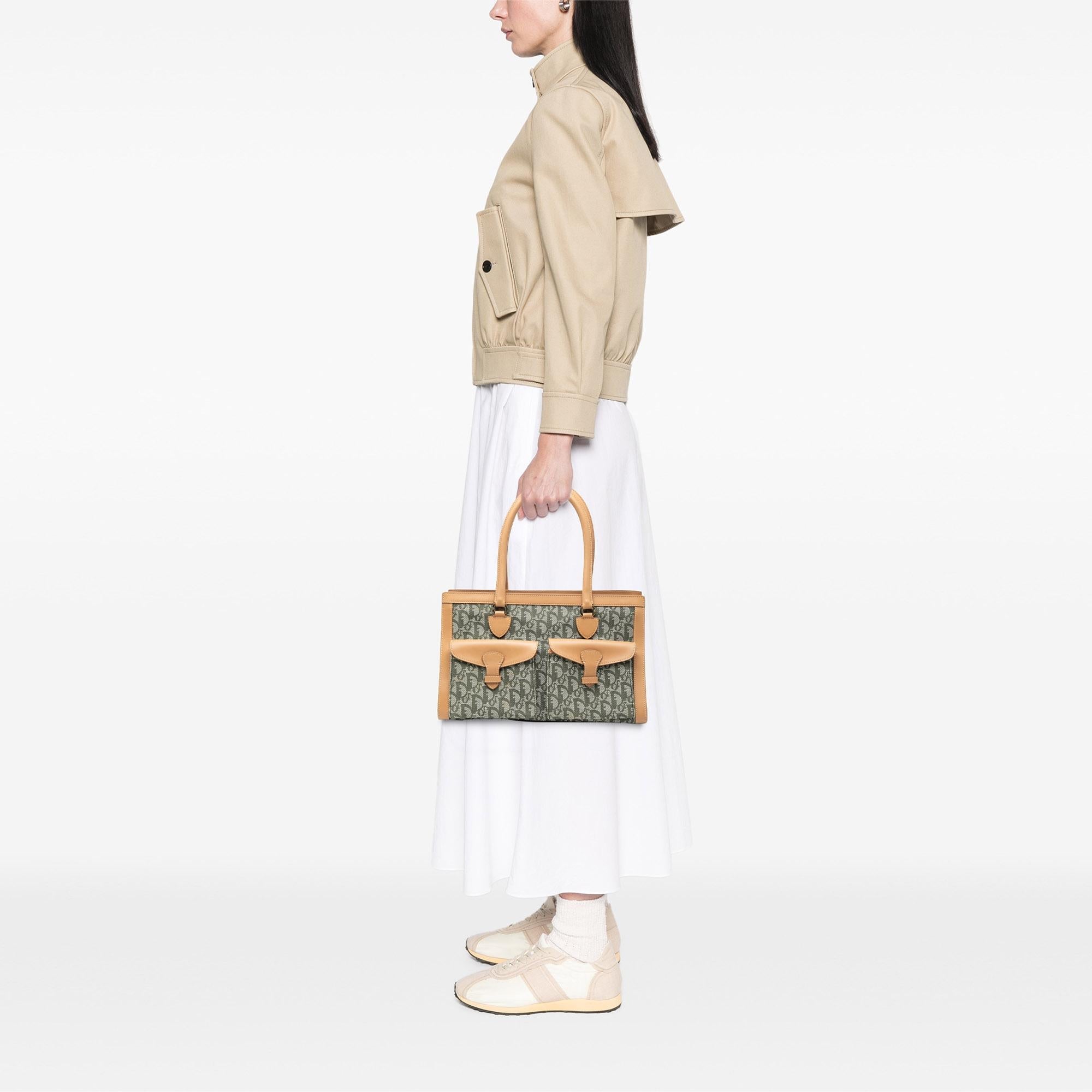 Dior Diorissimo Trotter Canvas Double Pocket Tote