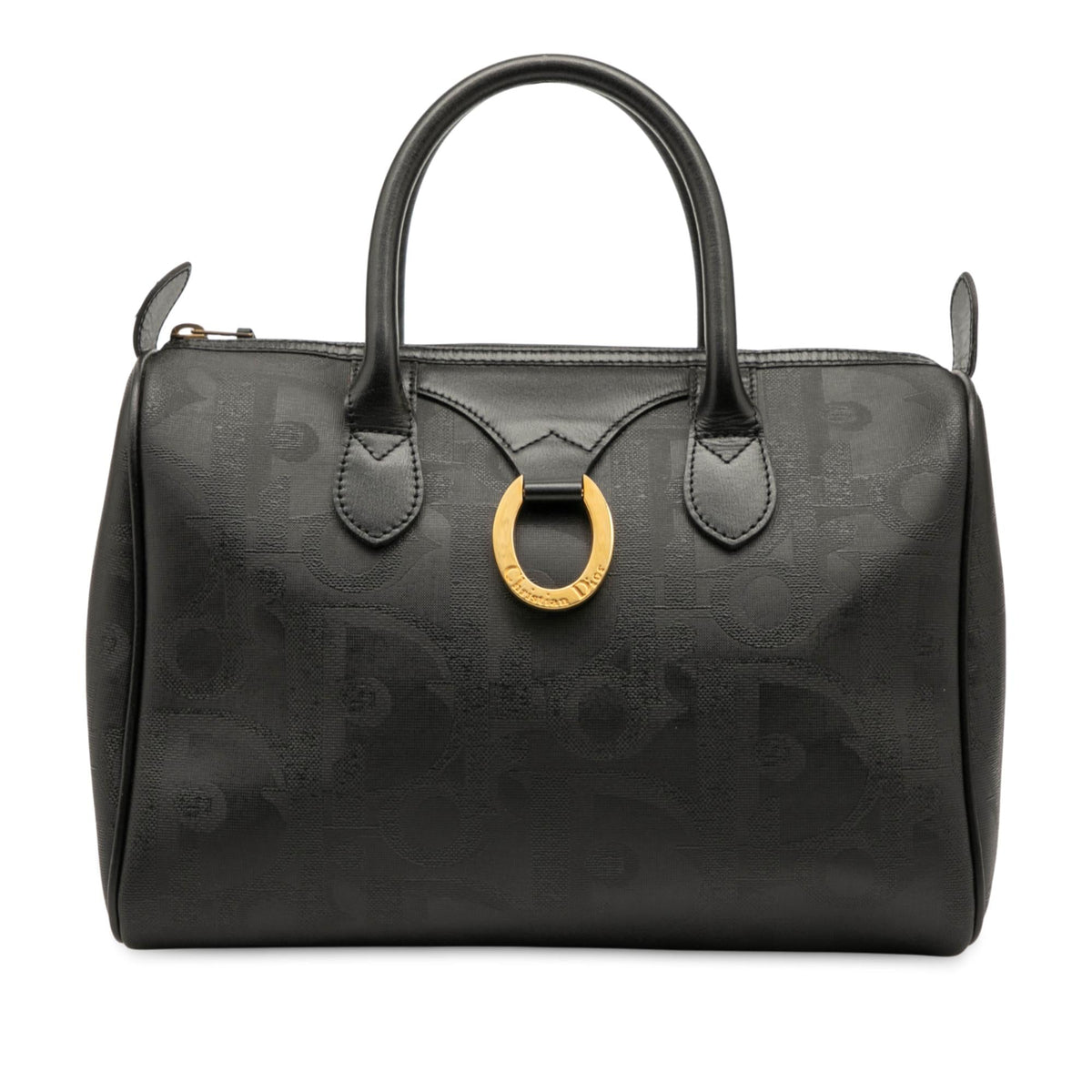 Dior Diorissimo Trotter Coated Canvas Boston Bag