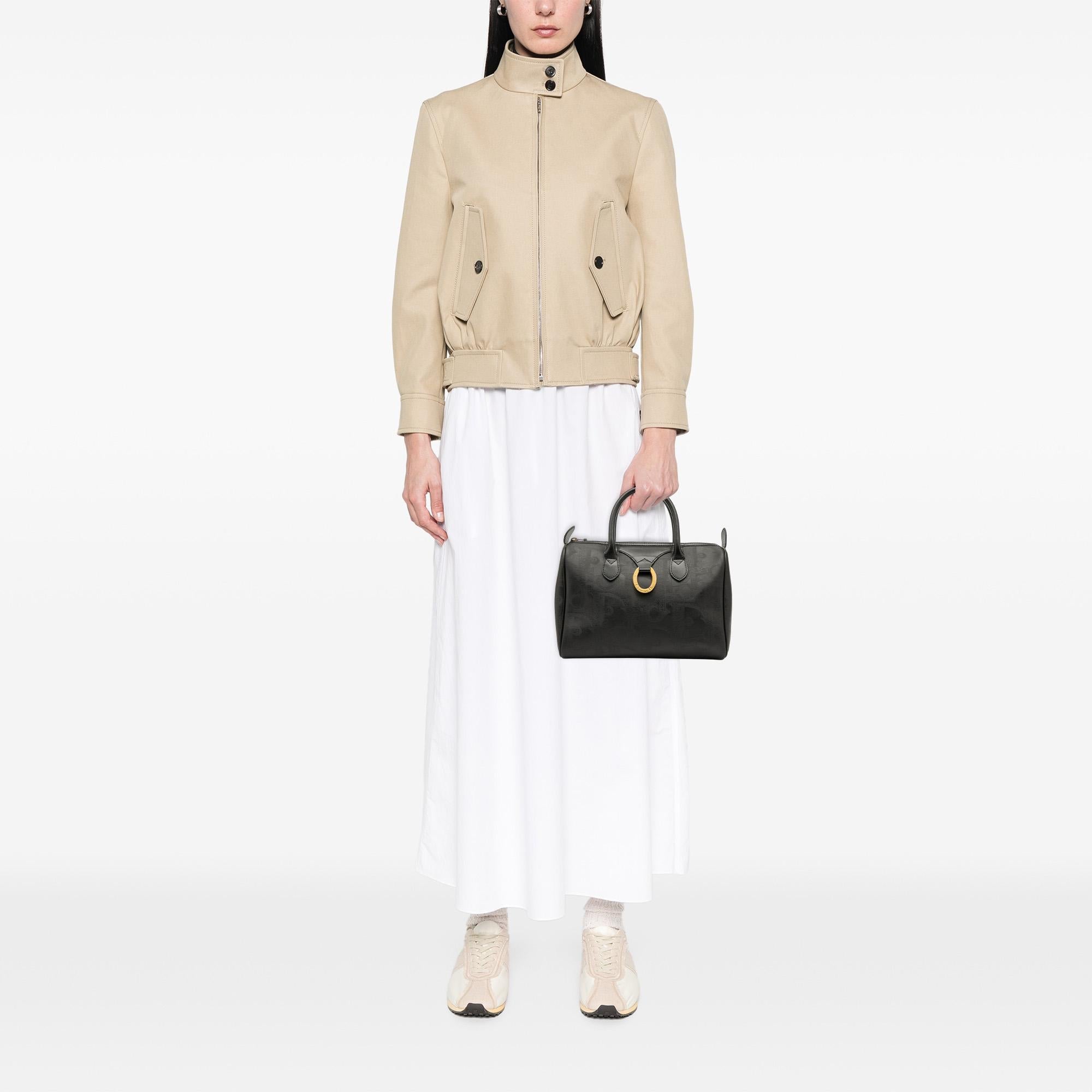 Dior Diorissimo Trotter Coated Canvas Boston Bag