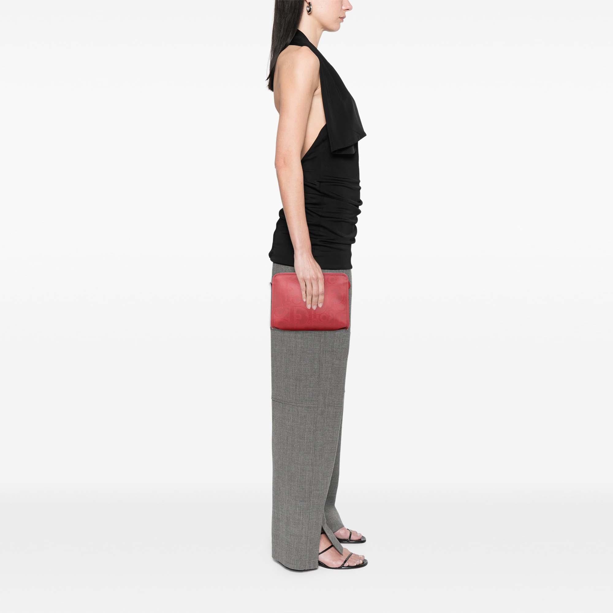 Dior Diorissimo Trotter Coated Canvas Clutch