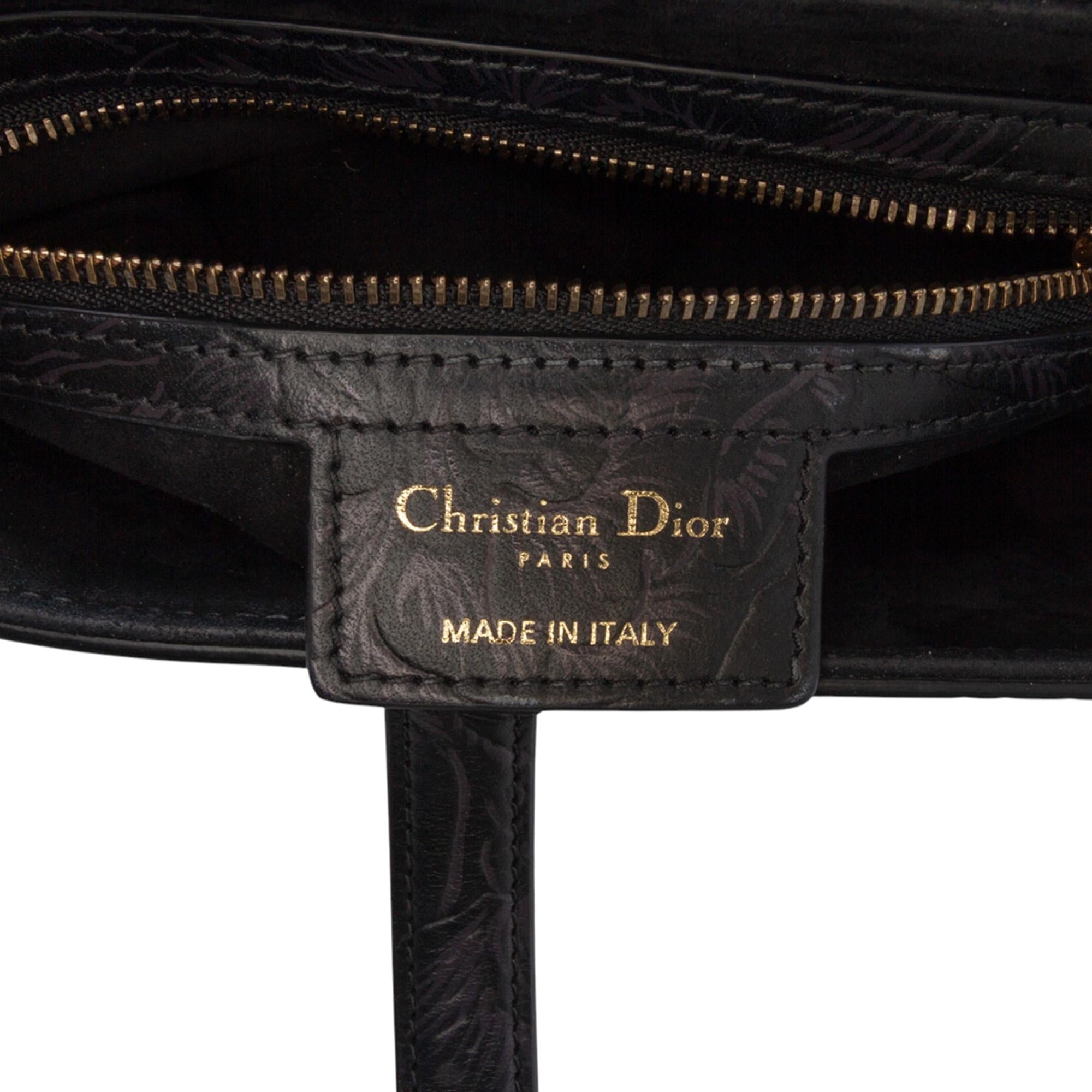 Dior Embossed Calfskin Jardin Botanique Saddle Bag