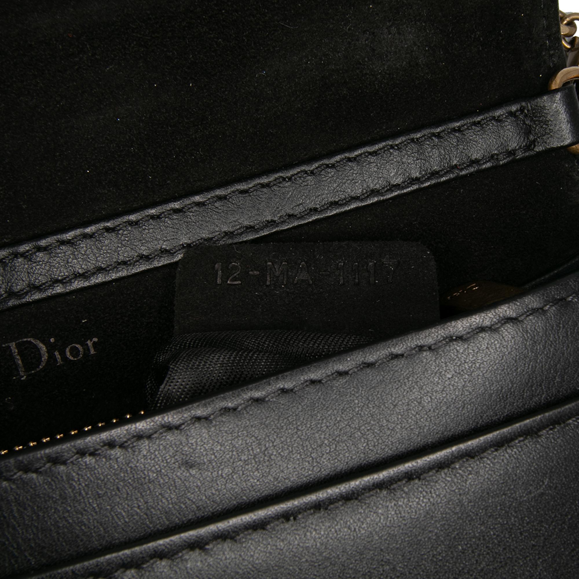 Dior Embossed Calfskin Stars Wallet on Chain