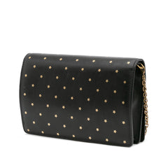 Dior Embossed Calfskin Stars Wallet on Chain