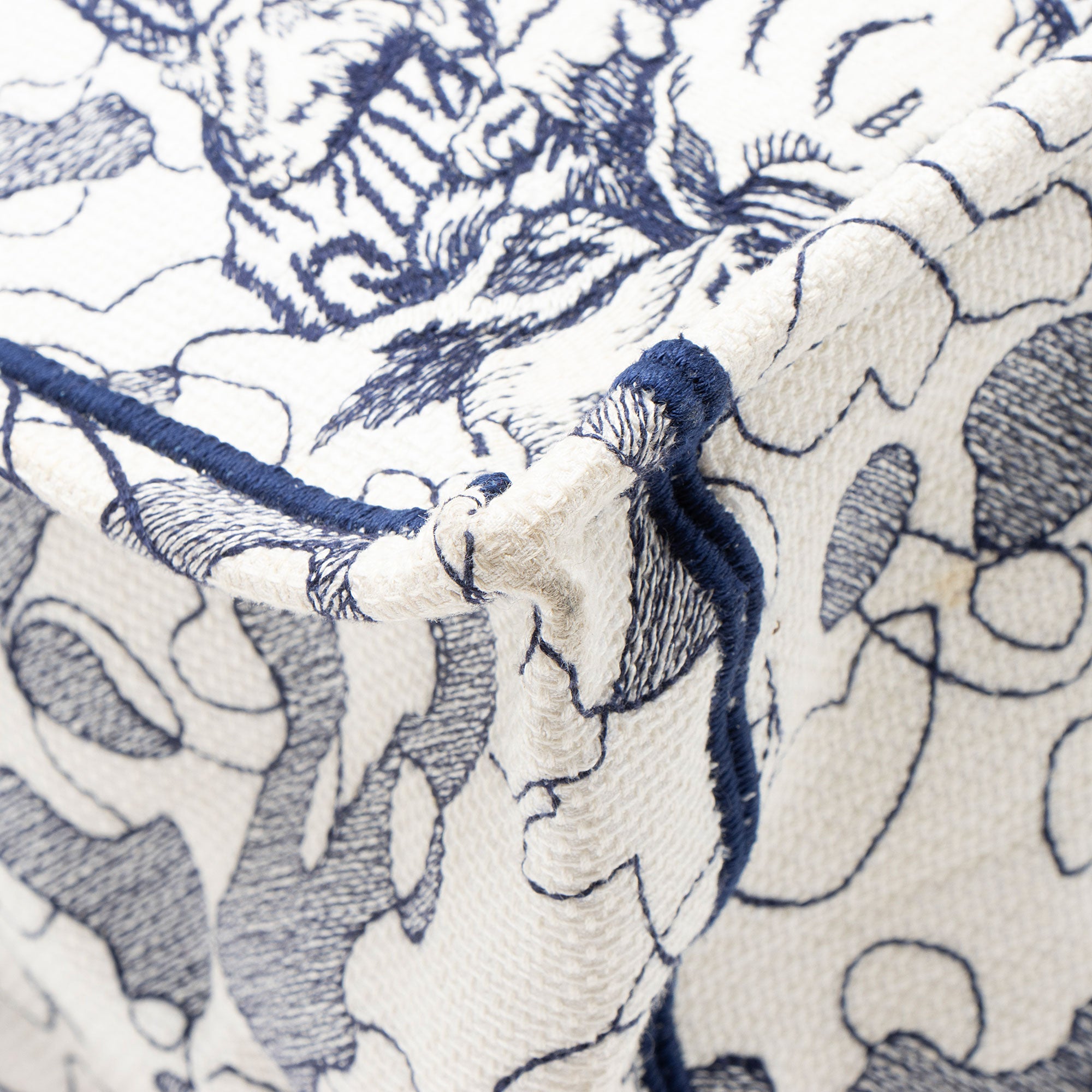 Dior Embroidered Canvas Around the World Large Book Tote