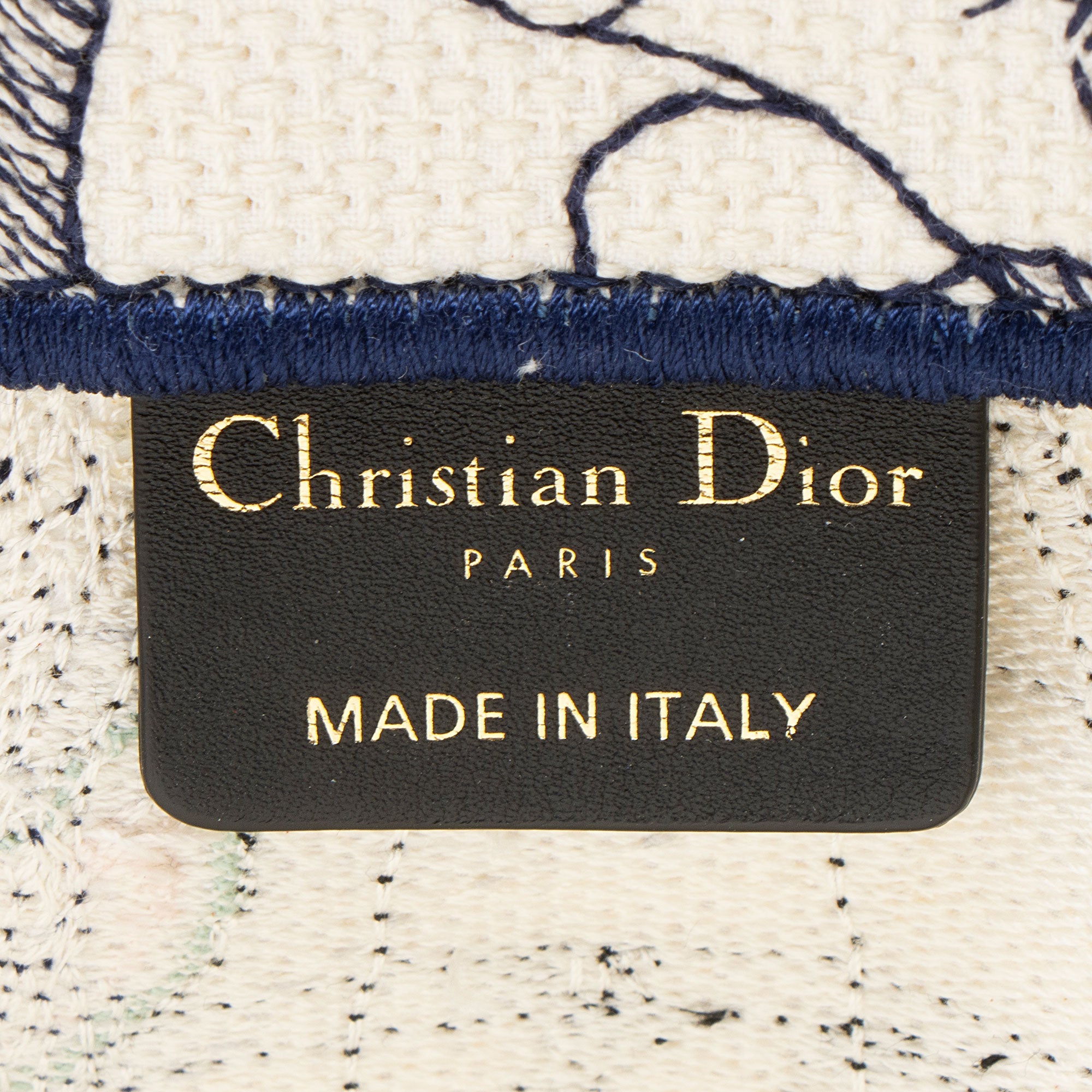 Dior Embroidered Canvas Around the World Large Book Tote
