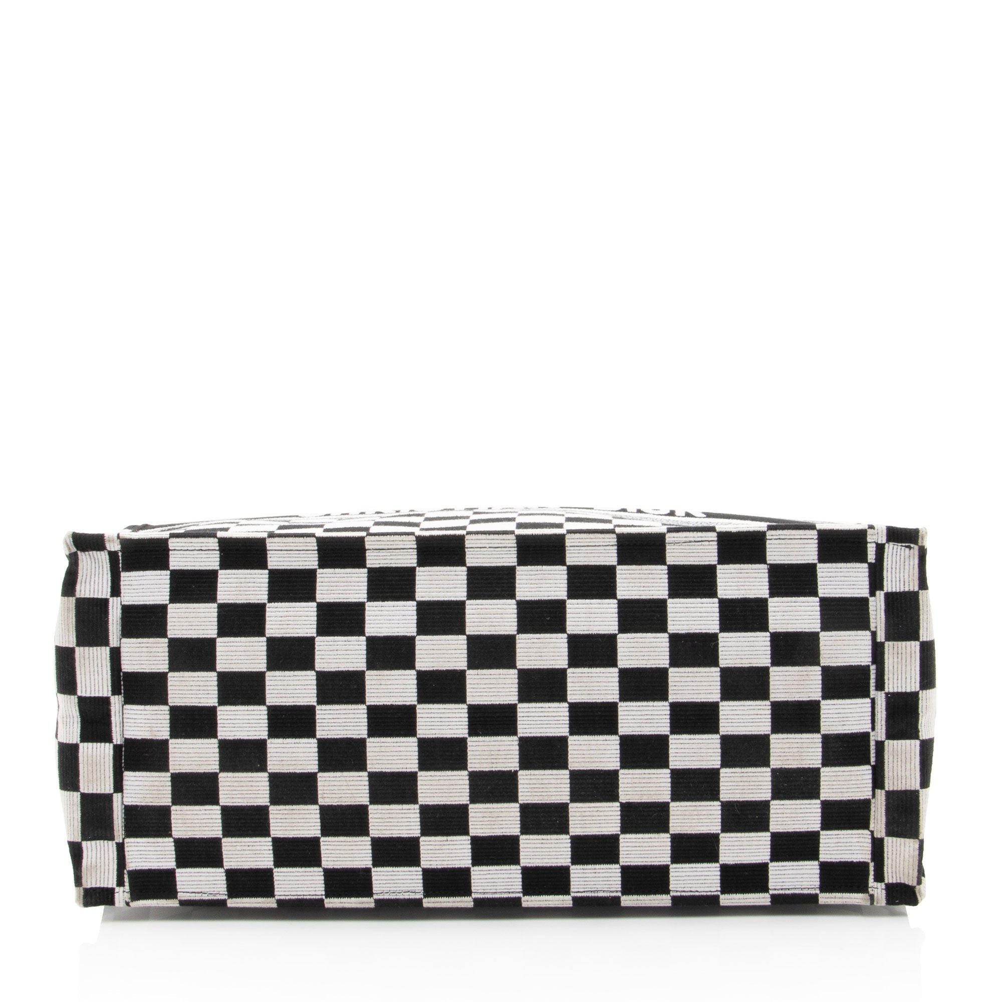 Dior Embroidered Canvas Checkered Large Book Tote