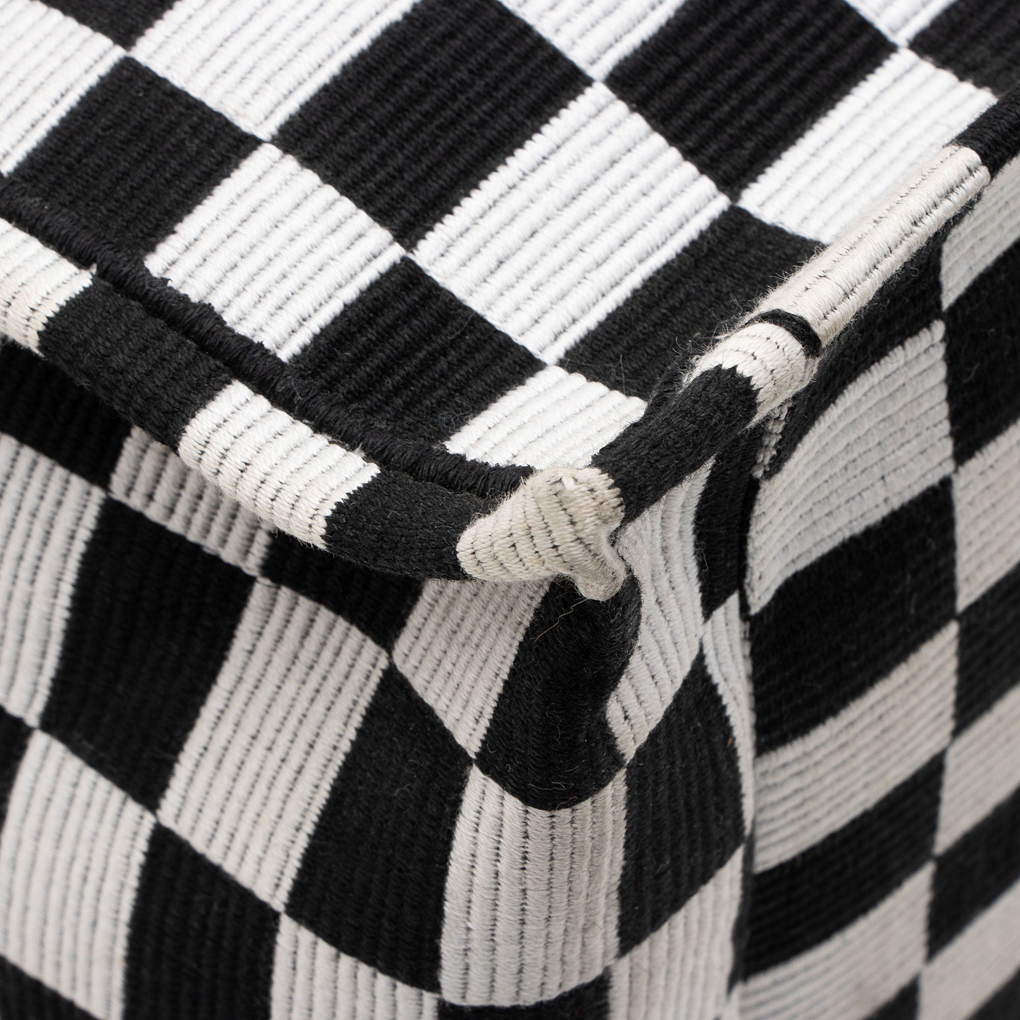 Dior Embroidered Canvas Checkered Large Book Tote