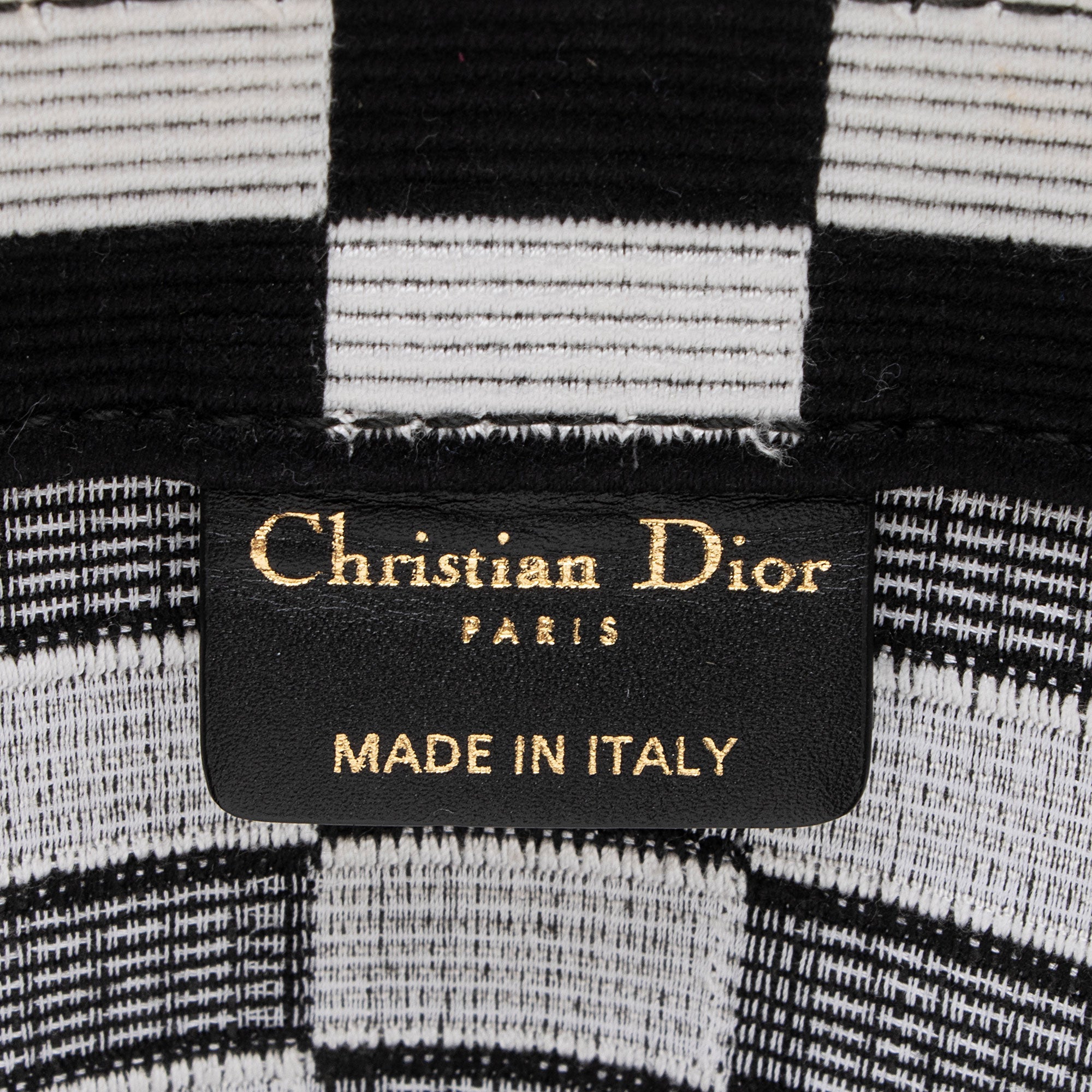 Dior Embroidered Canvas Checkered Large Book Tote