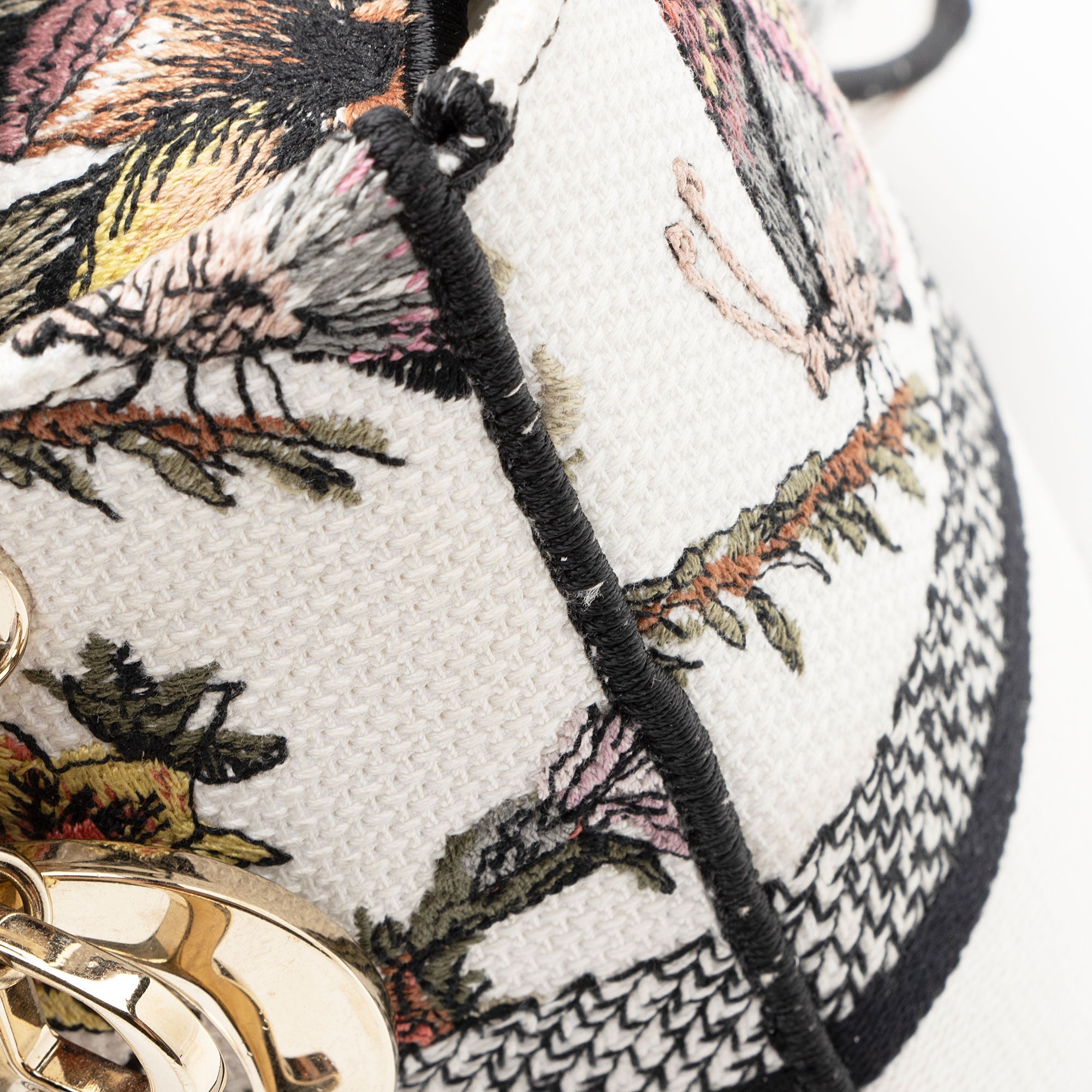 Dior Embroidered Jardin Botanique Lady D-Lite Medium Tote
