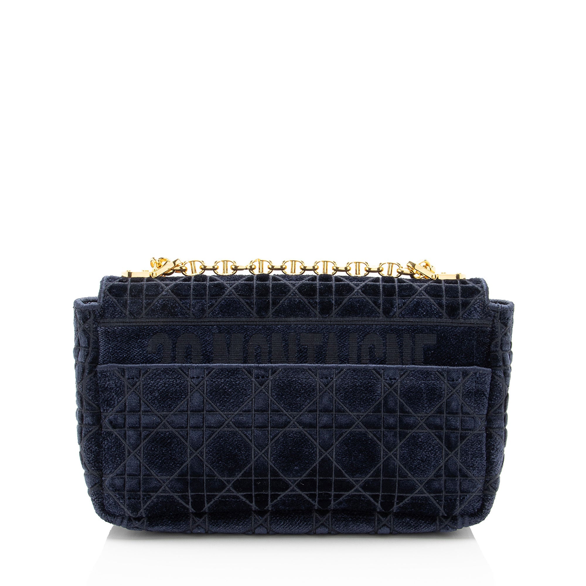 Dior Velvet Cannage Caro Medium Shoulder Bag