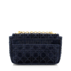Dior Velvet Cannage Caro Medium Shoulder Bag