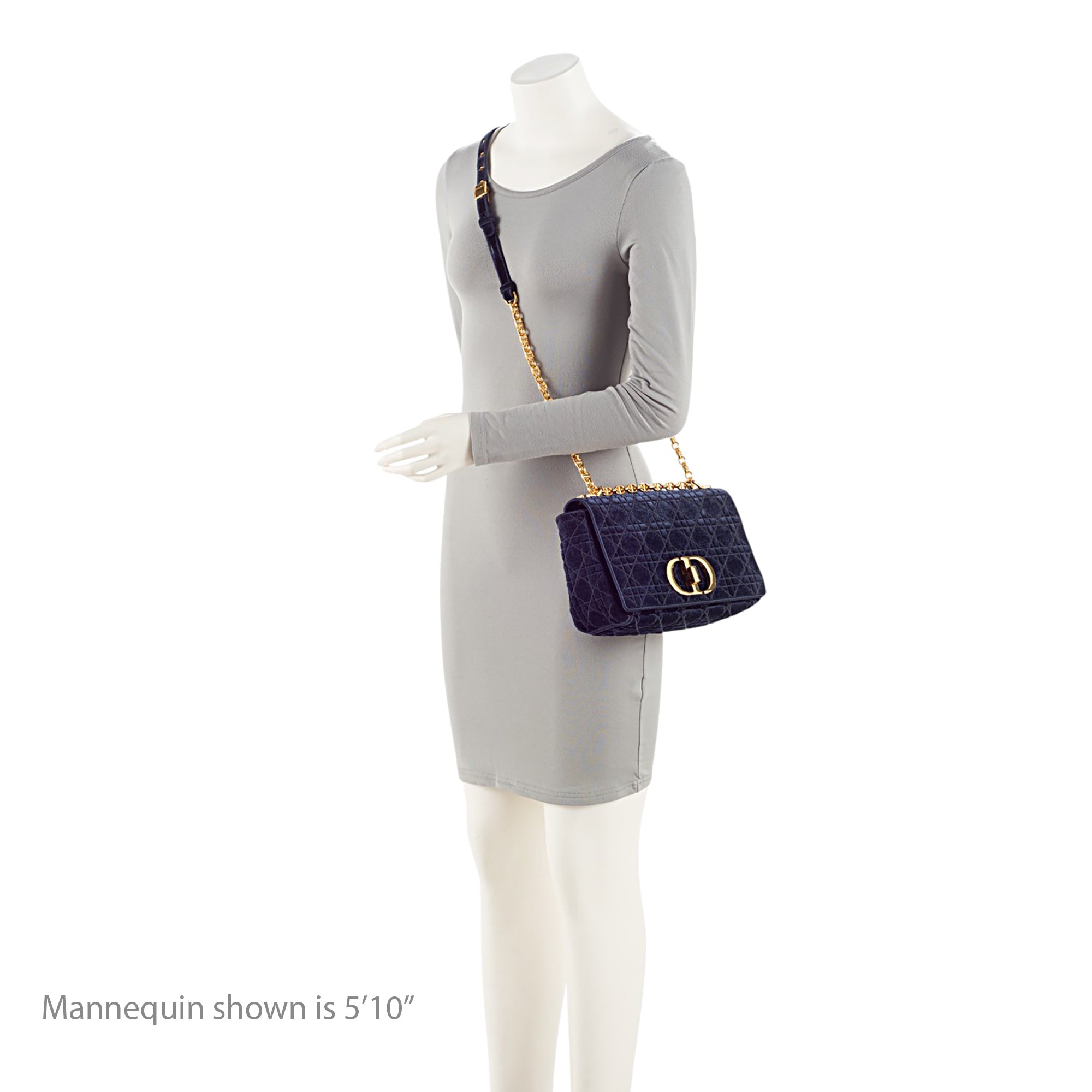 Dior Velvet Cannage Caro Medium Shoulder Bag