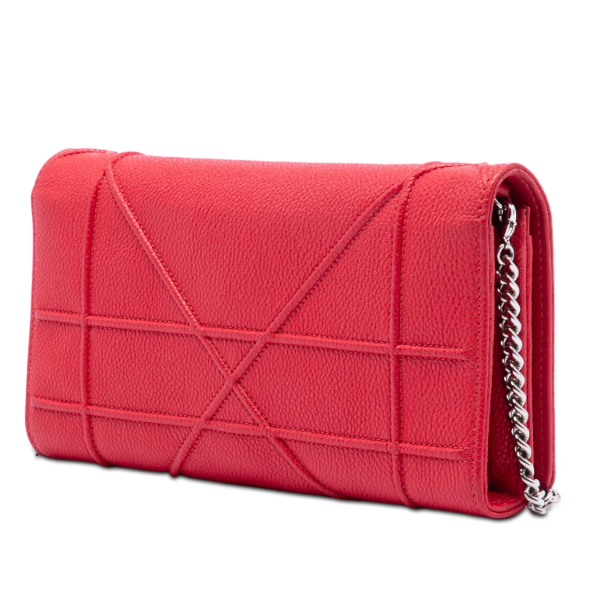 Dior Grained Calfskin Diorama Croisiere Wallet on Chain