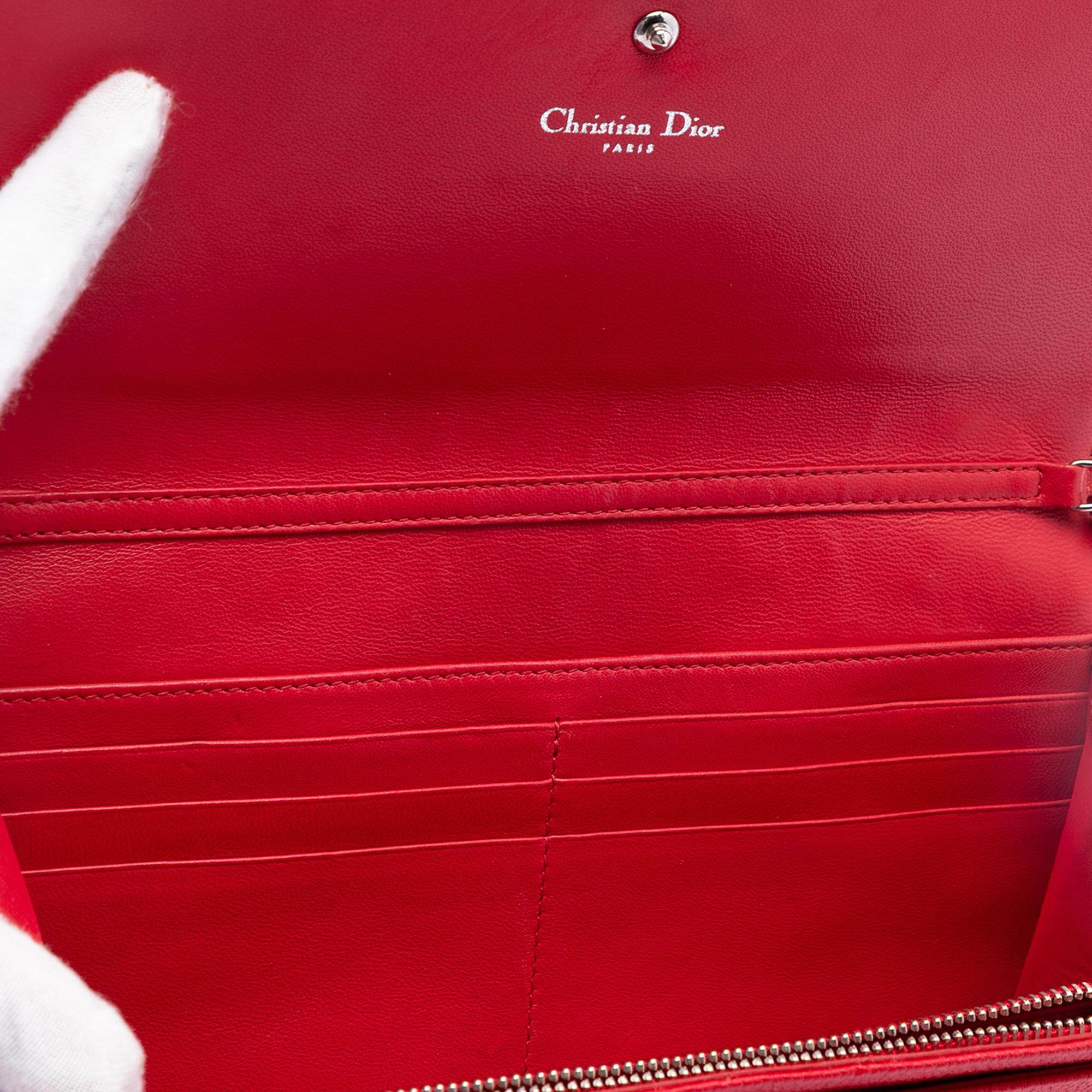 Dior Grained Calfskin Diorama Croisiere Wallet on Chain
